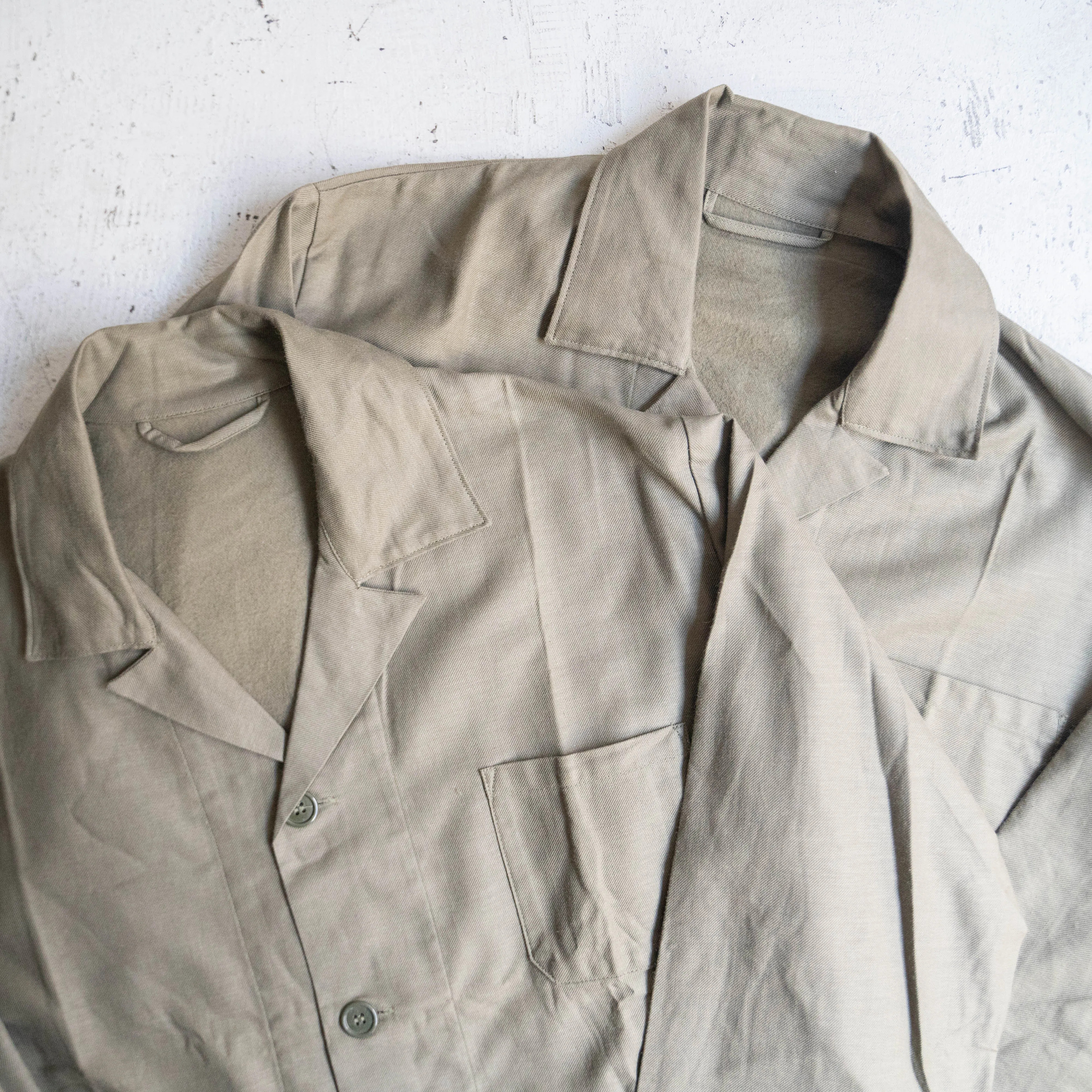 1980s Dutch military open collar work shirt jacket "dead stock"