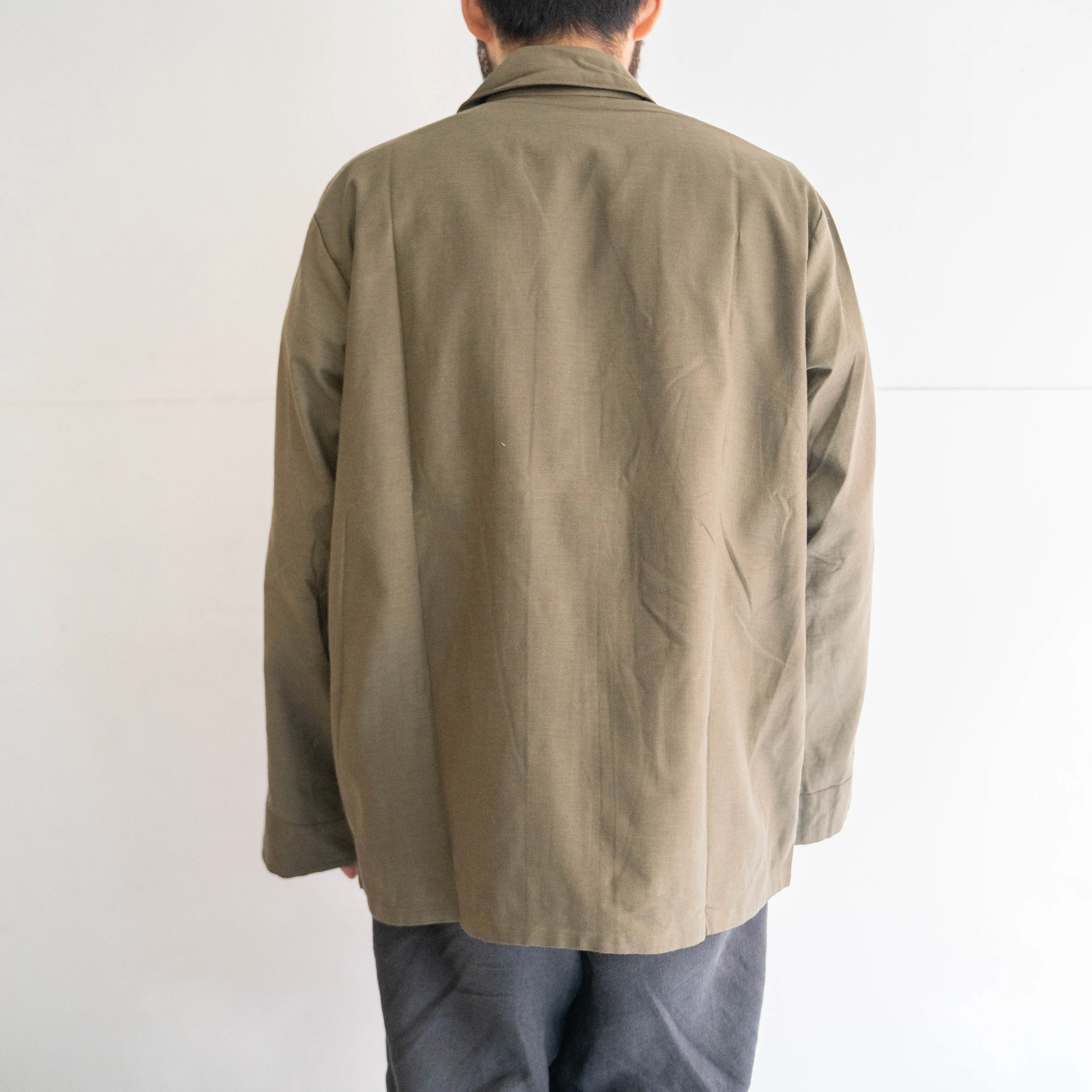 1980s Dutch military open collar work shirt jacket "dead stock"