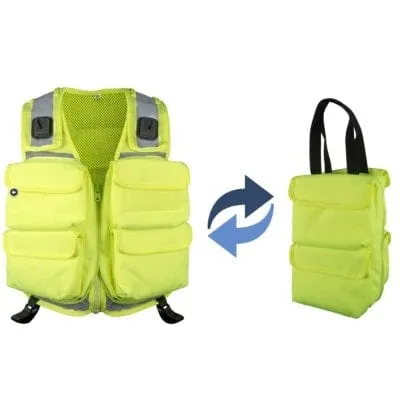 4 Pocket Transformer Vest Hi Vis Yellow