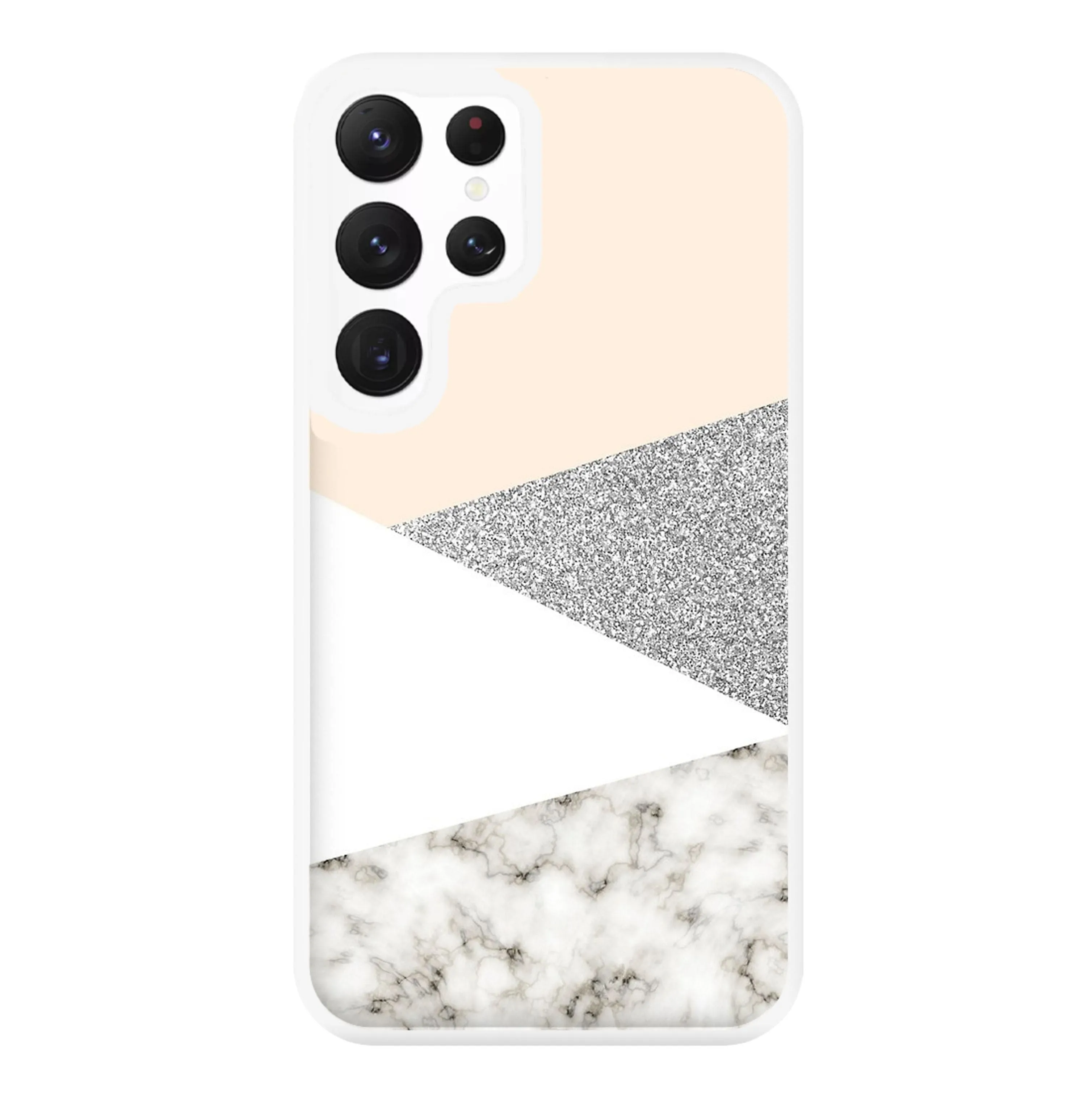 Abstract Marble and Silver Pattern Phone Case