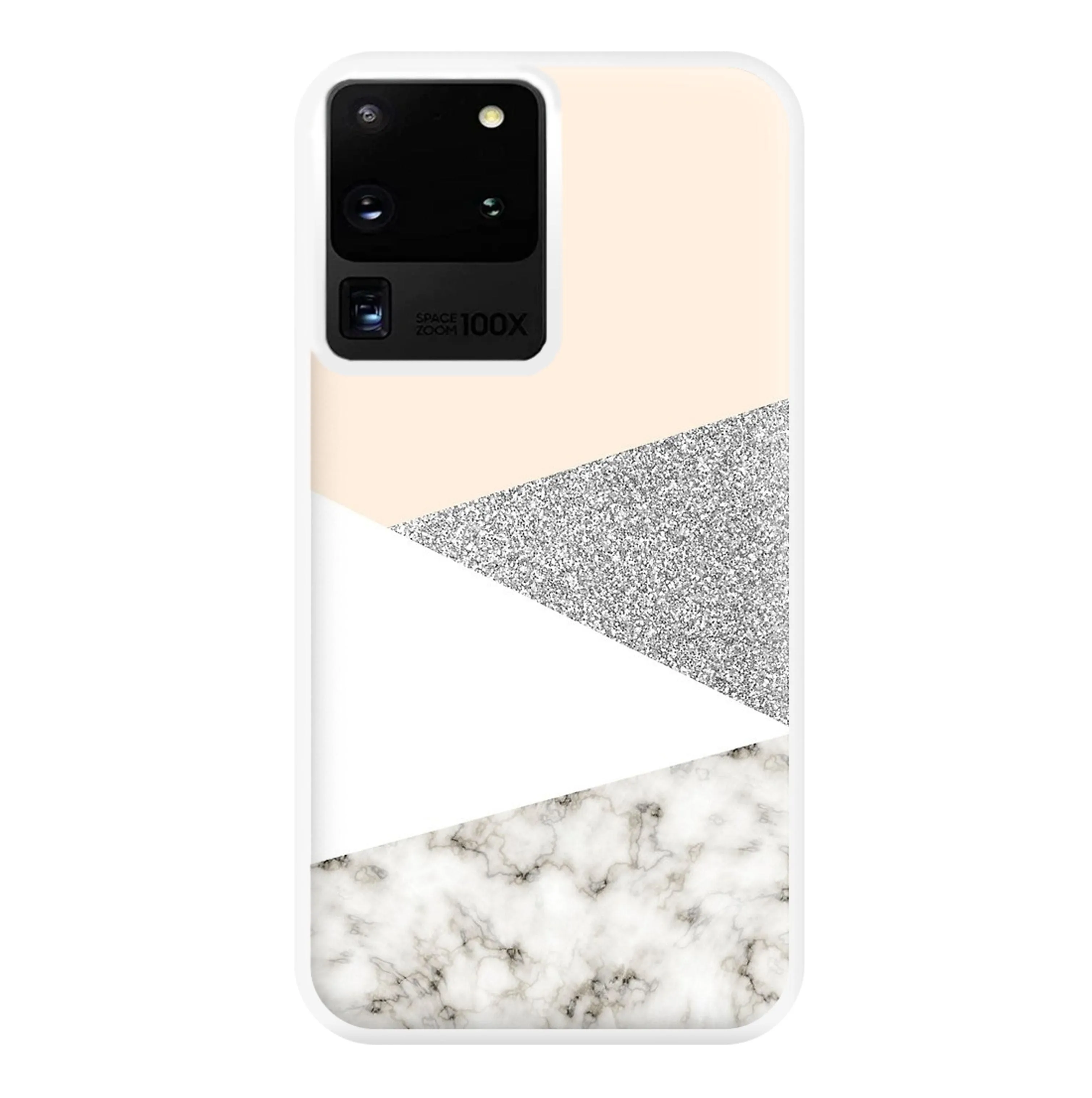 Abstract Marble and Silver Pattern Phone Case