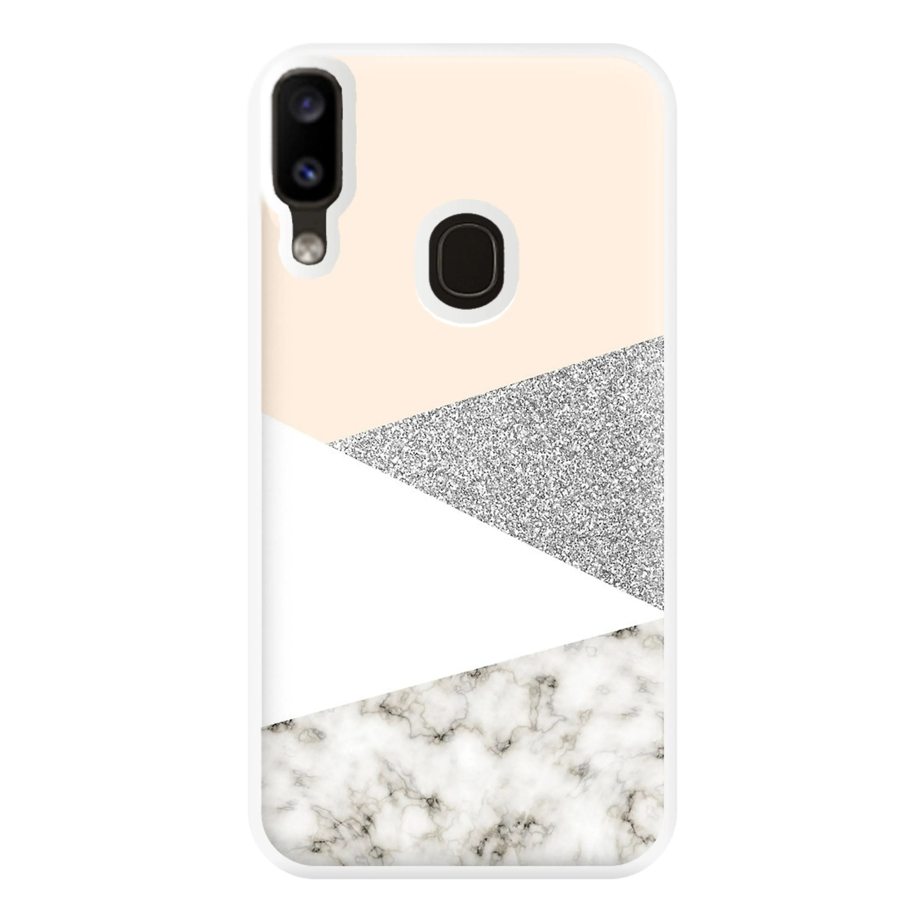 Abstract Marble and Silver Pattern Phone Case