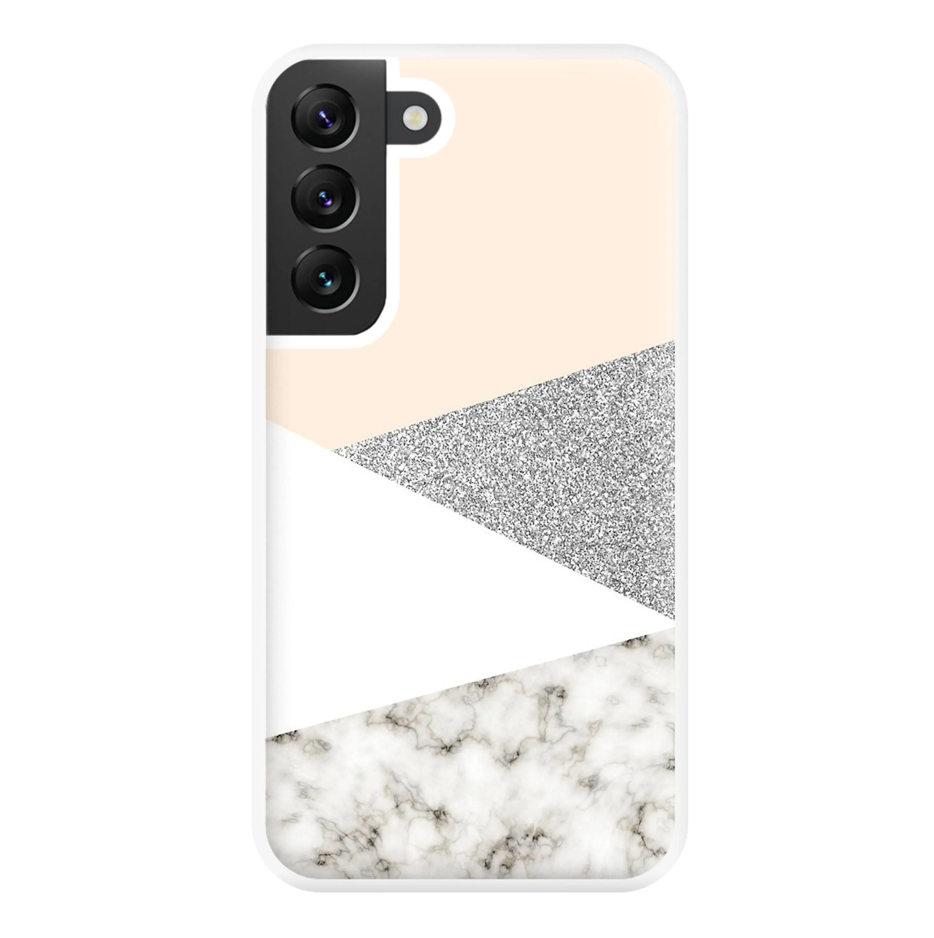 Abstract Marble and Silver Pattern Phone Case