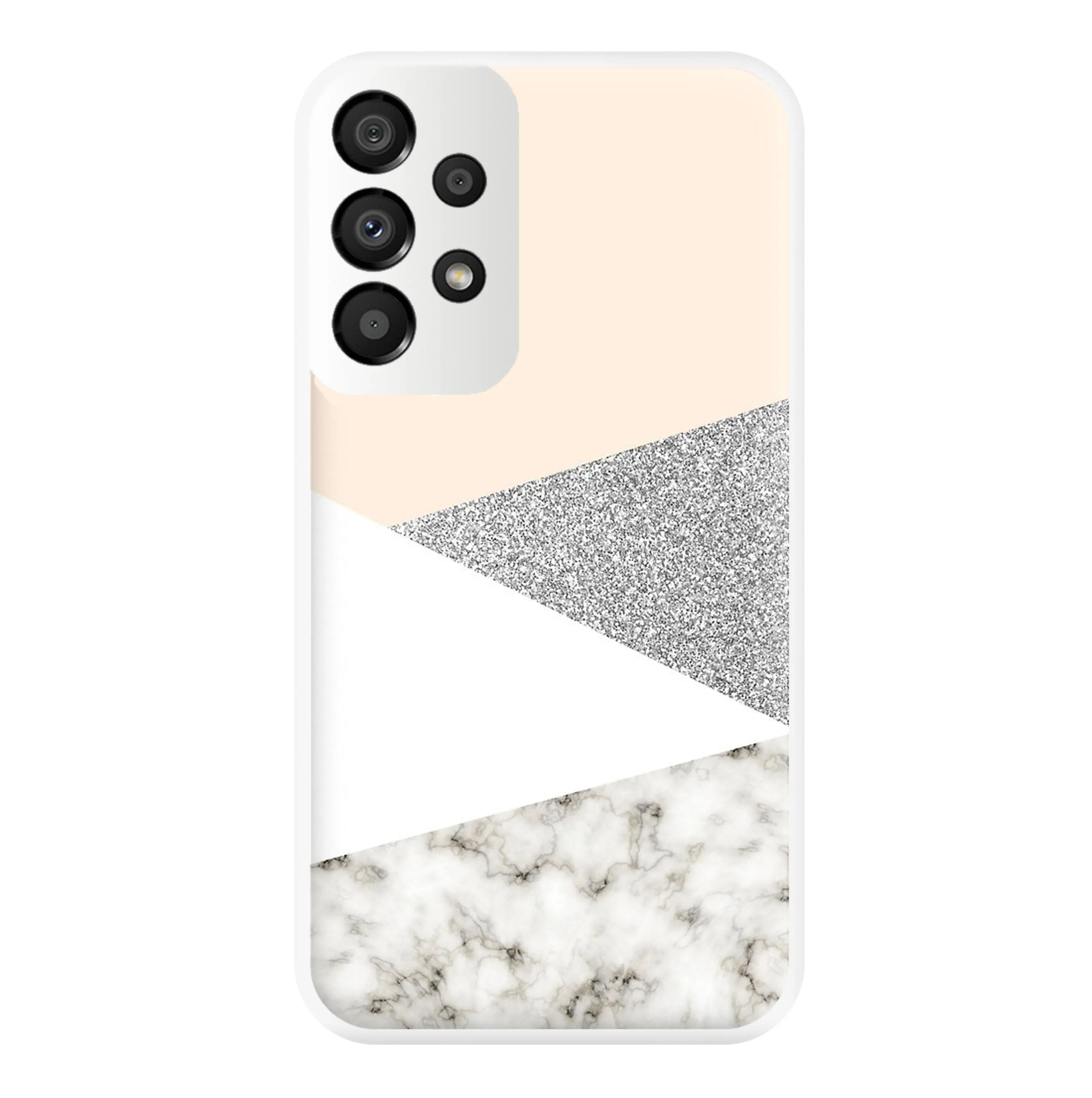 Abstract Marble and Silver Pattern Phone Case