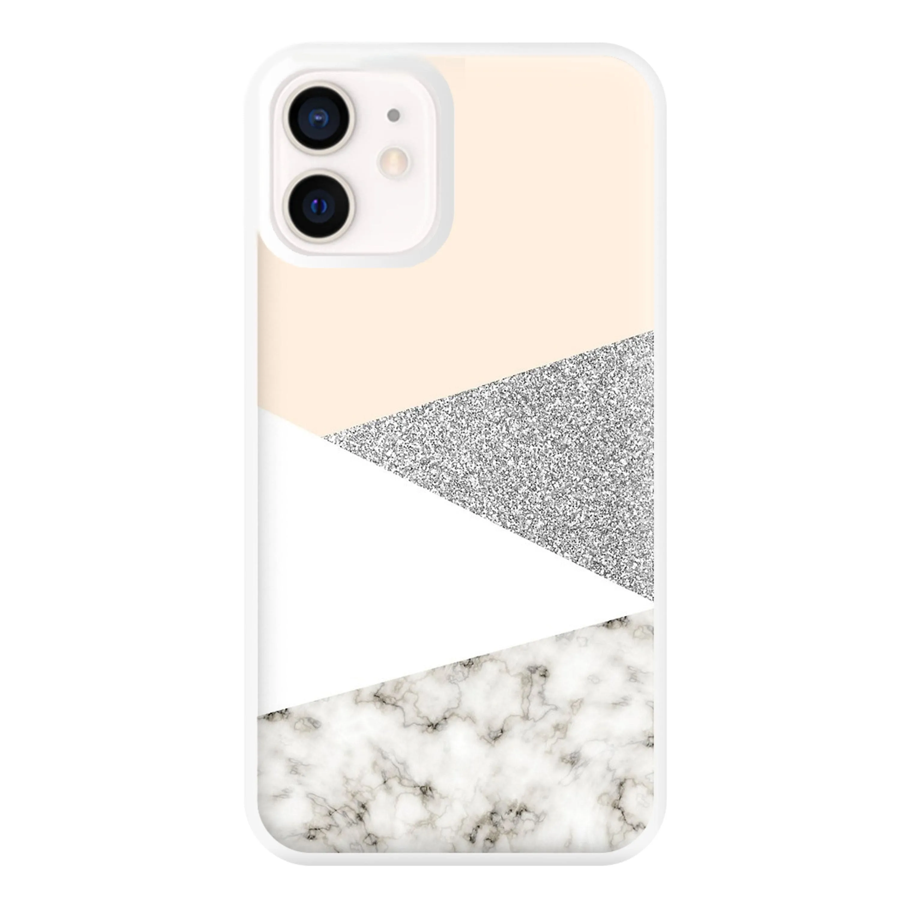 Abstract Marble and Silver Pattern Phone Case