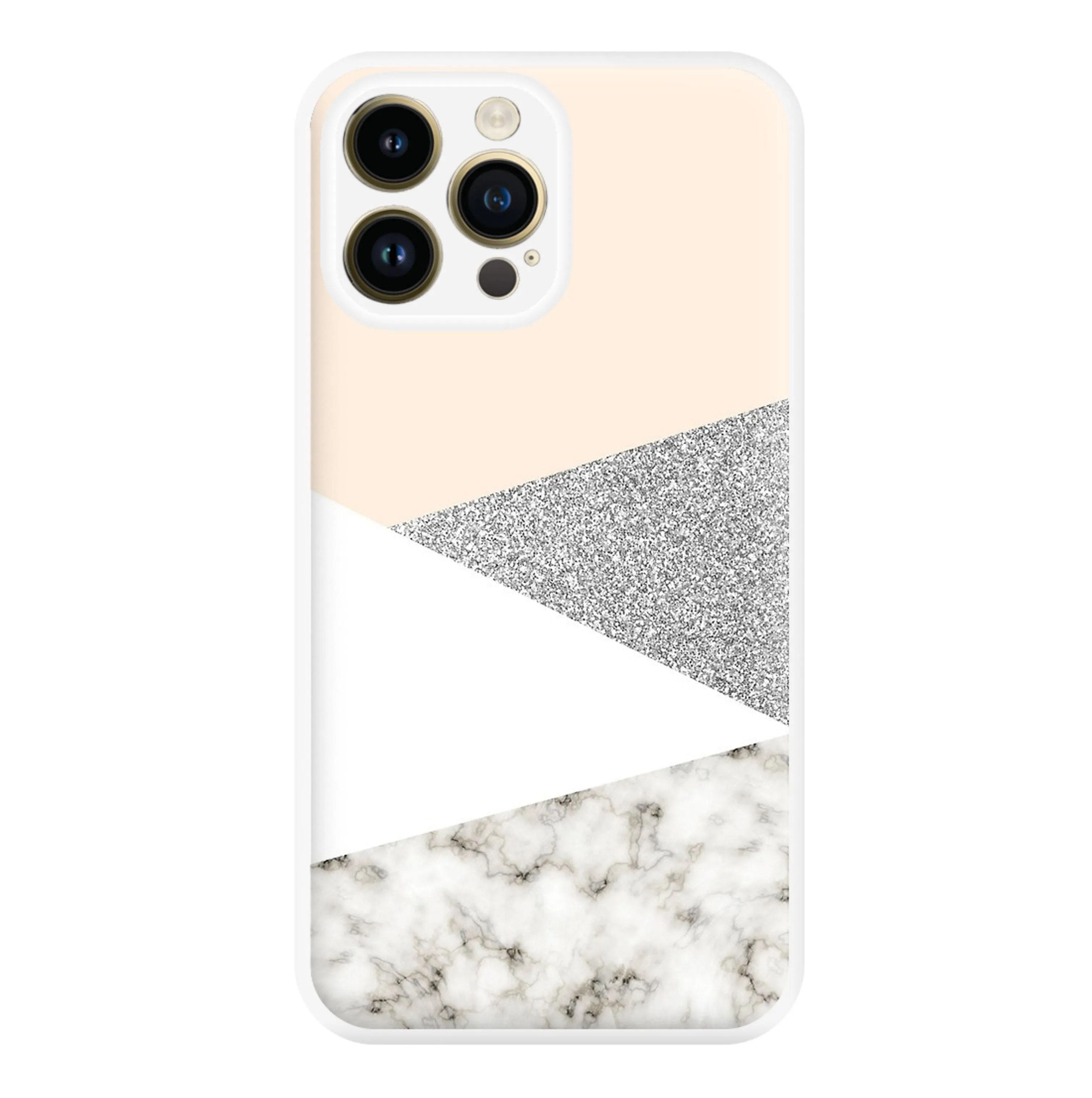 Abstract Marble and Silver Pattern Phone Case