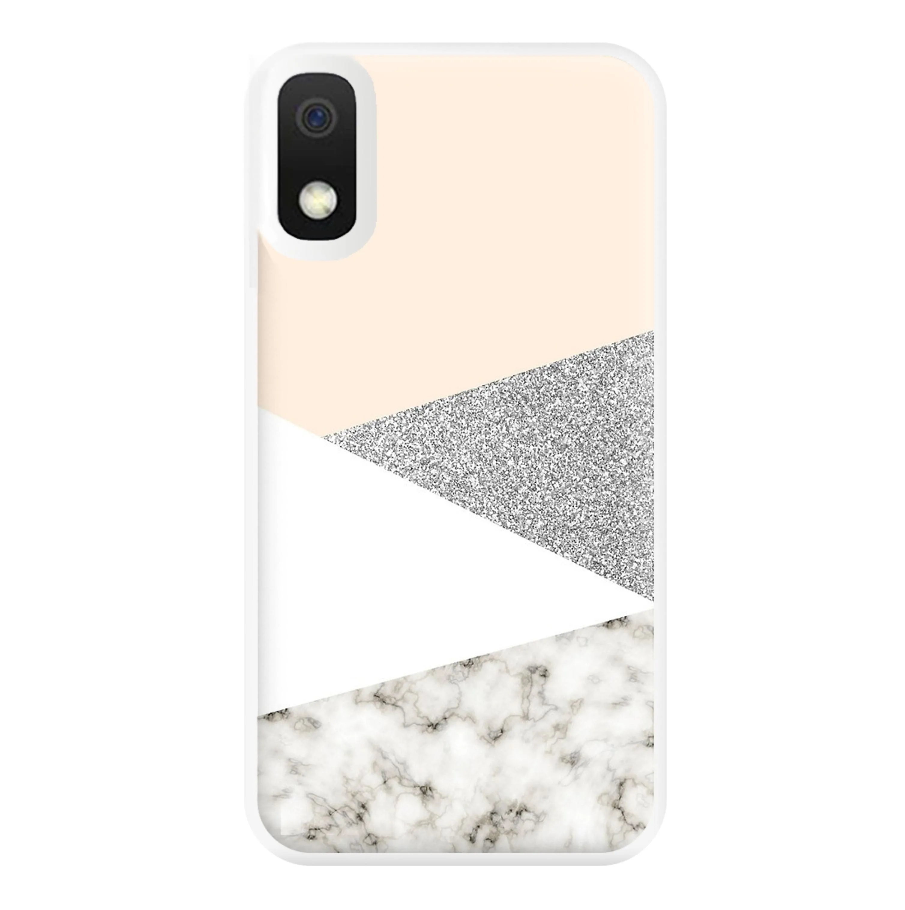 Abstract Marble and Silver Pattern Phone Case