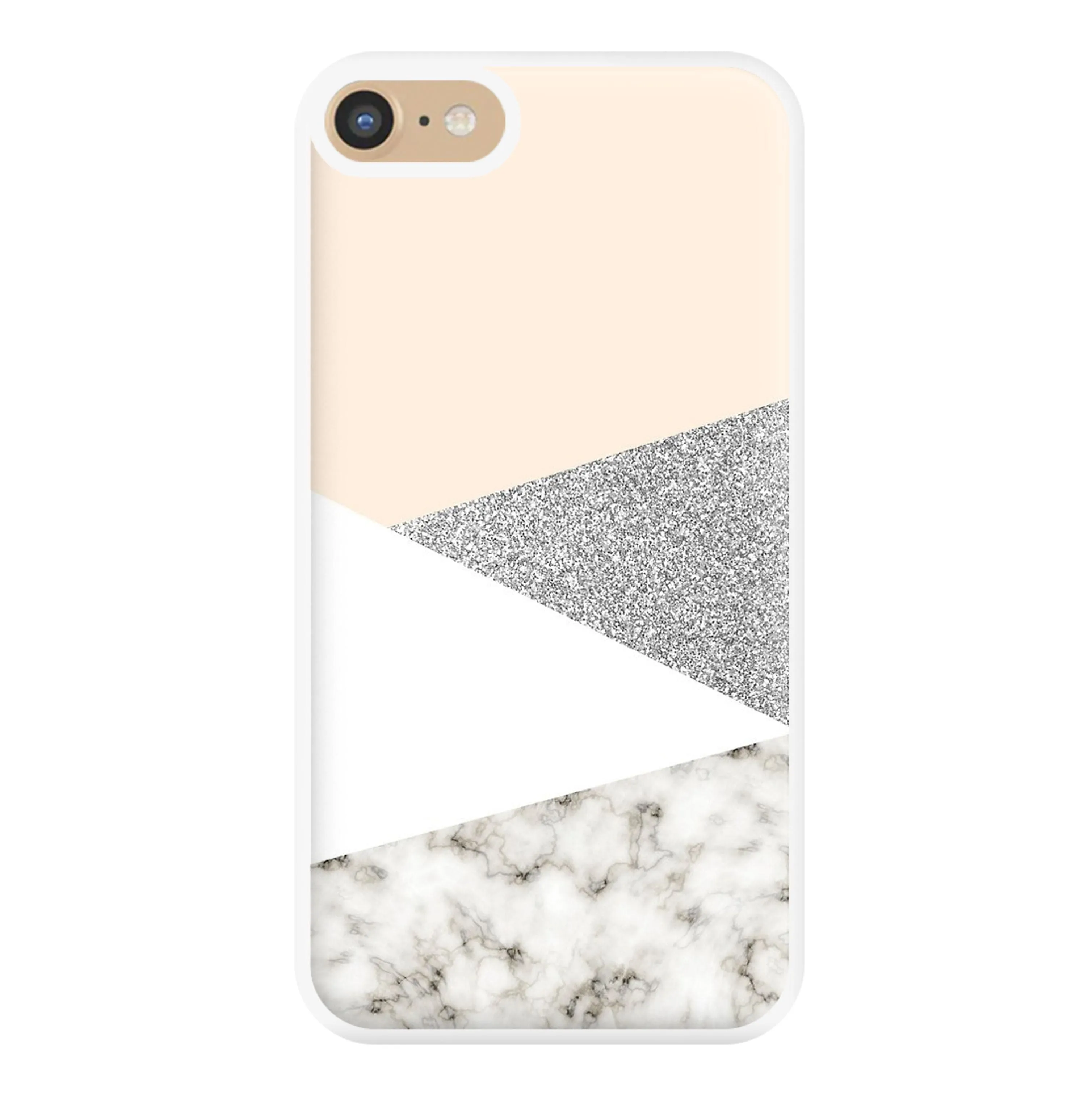 Abstract Marble and Silver Pattern Phone Case