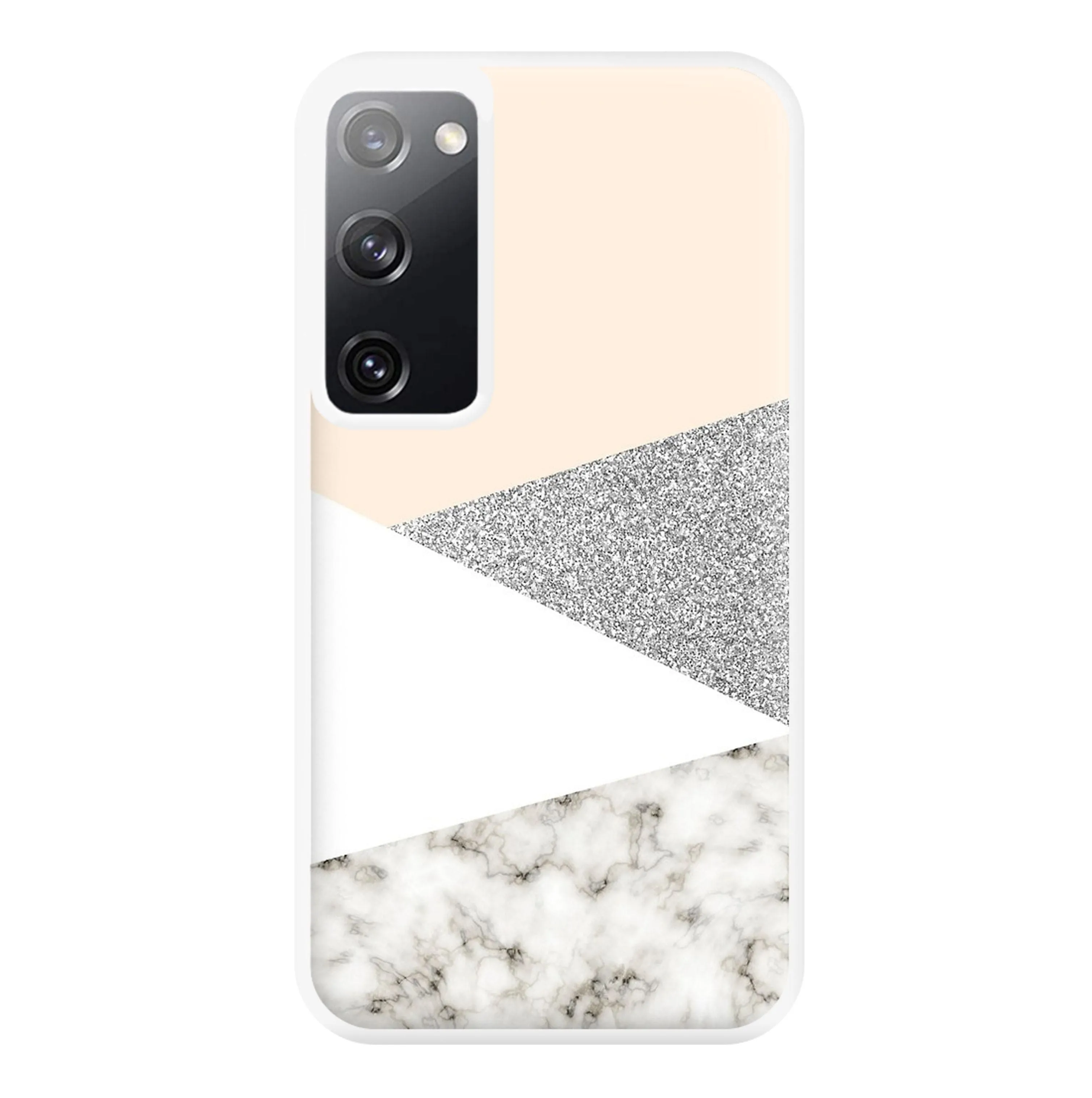 Abstract Marble and Silver Pattern Phone Case