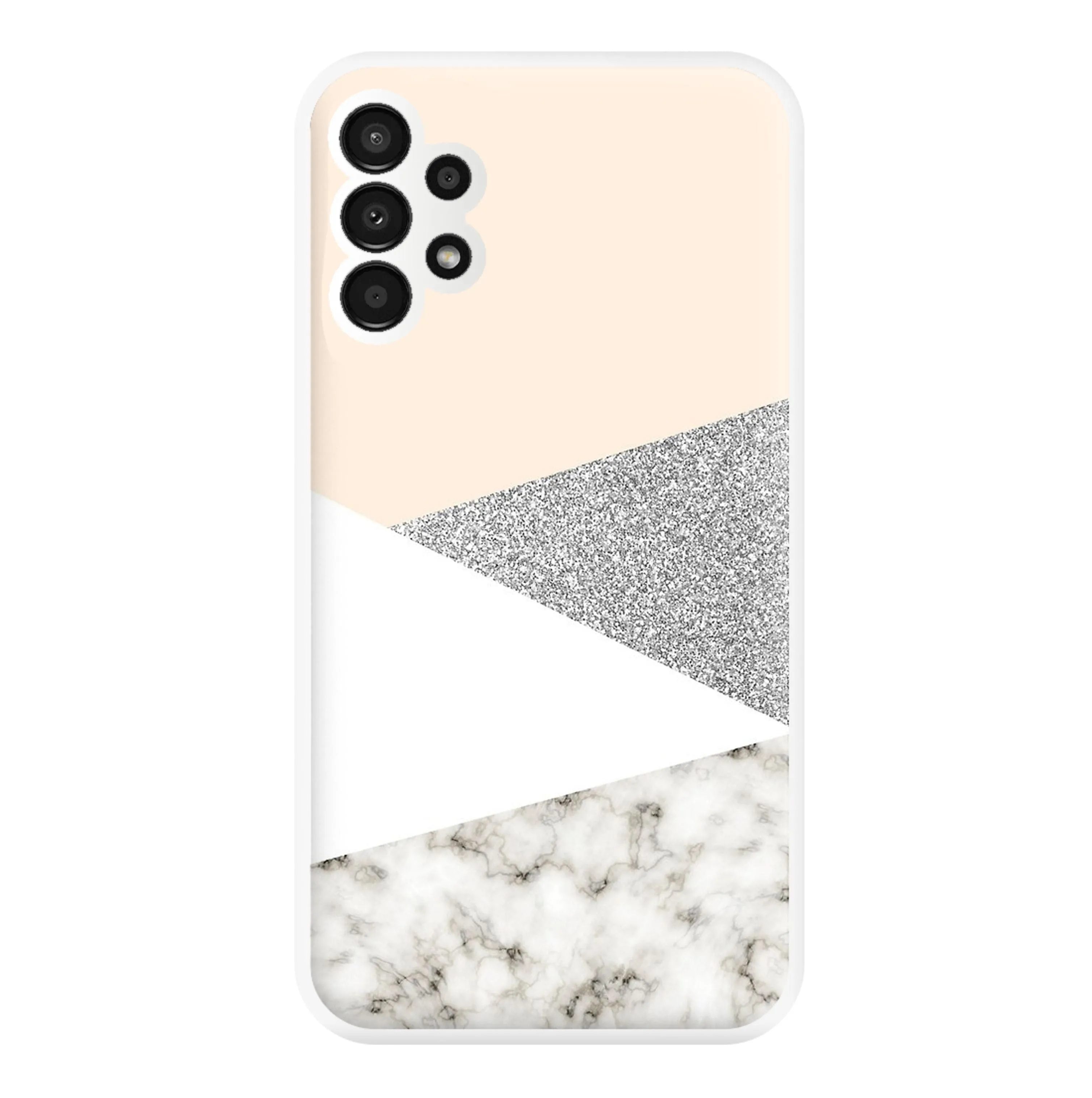 Abstract Marble and Silver Pattern Phone Case