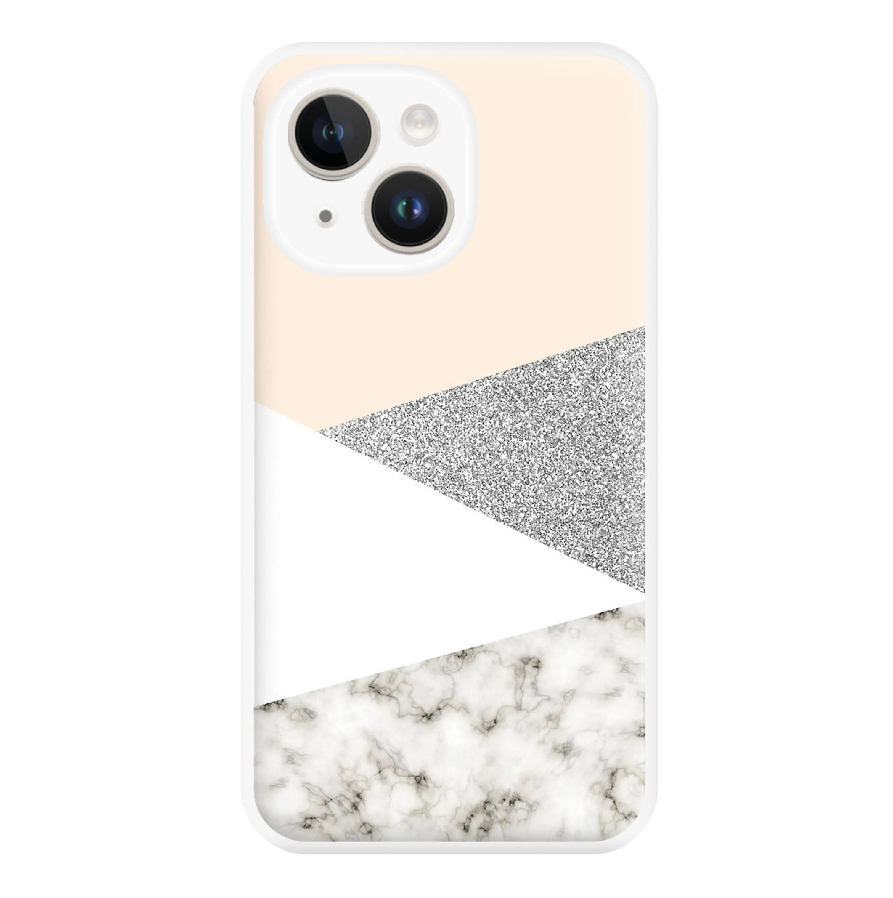 Abstract Marble and Silver Pattern Phone Case