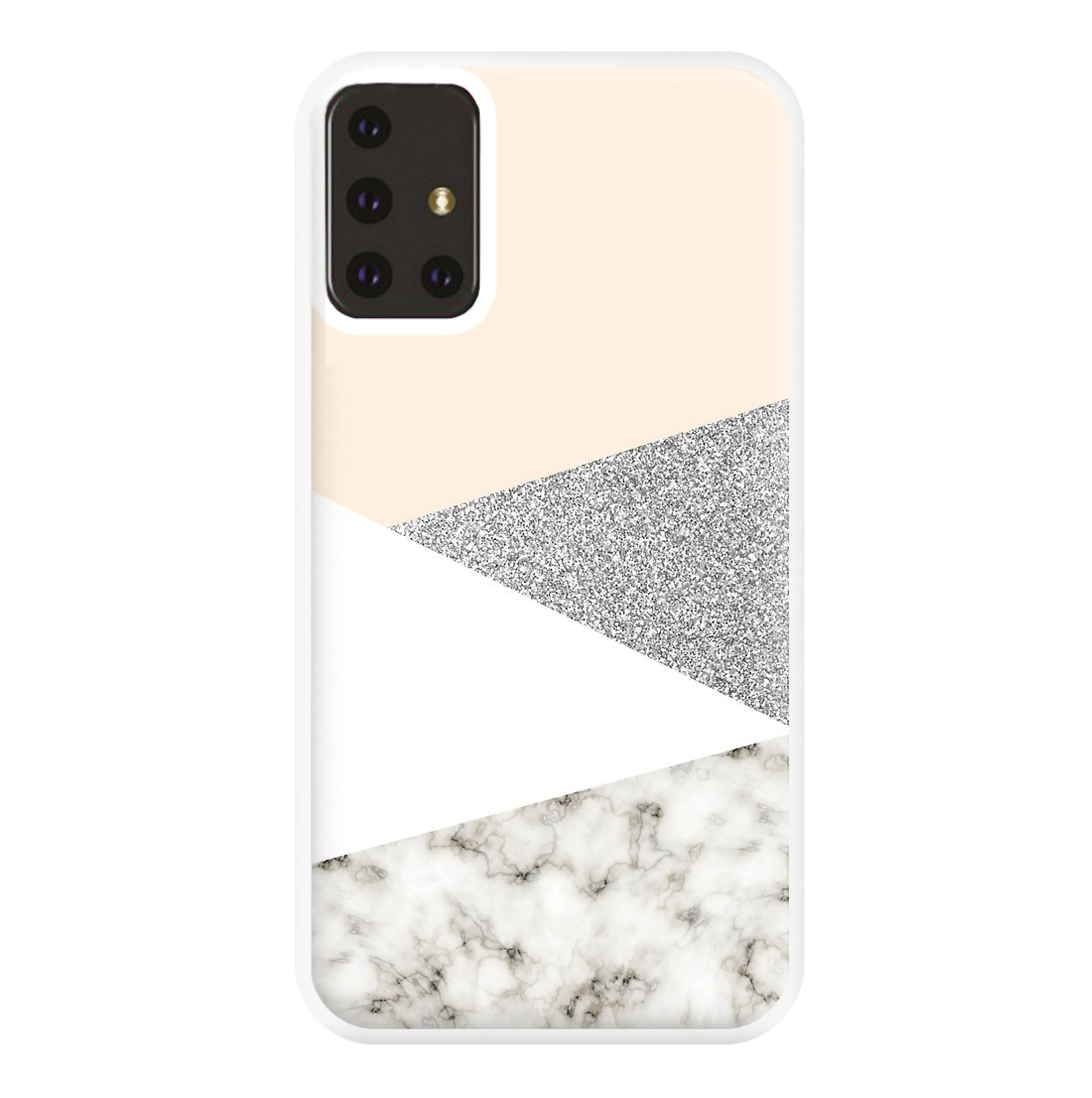 Abstract Marble and Silver Pattern Phone Case