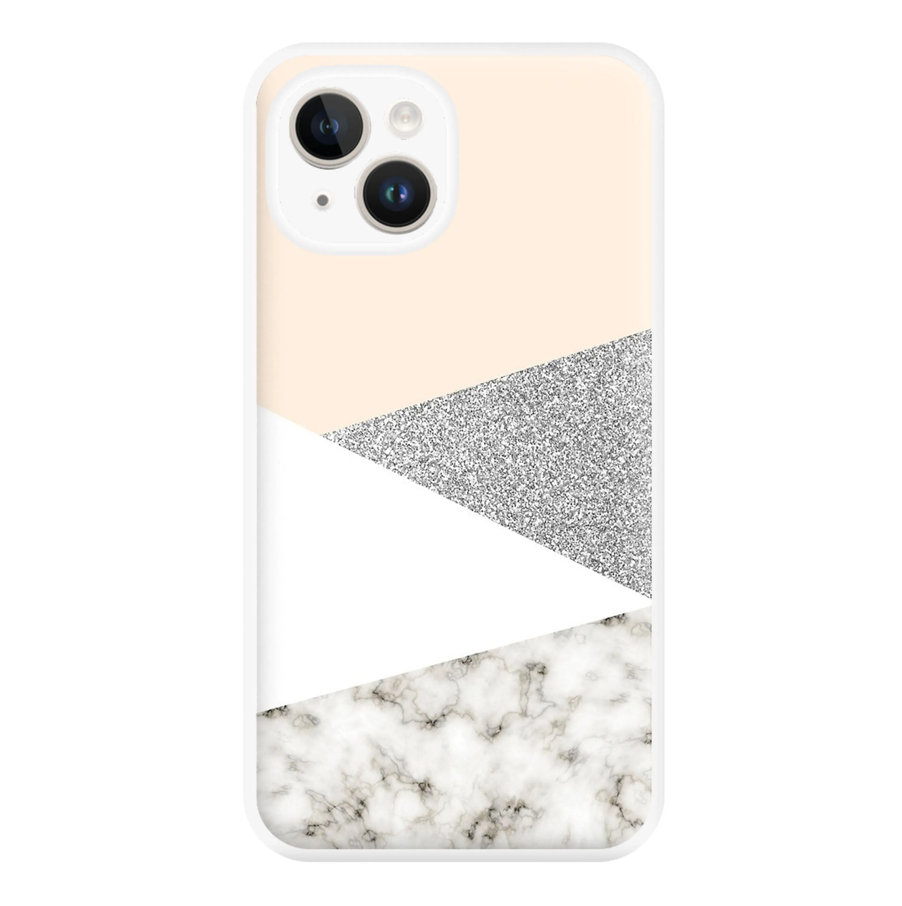 Abstract Marble and Silver Pattern Phone Case