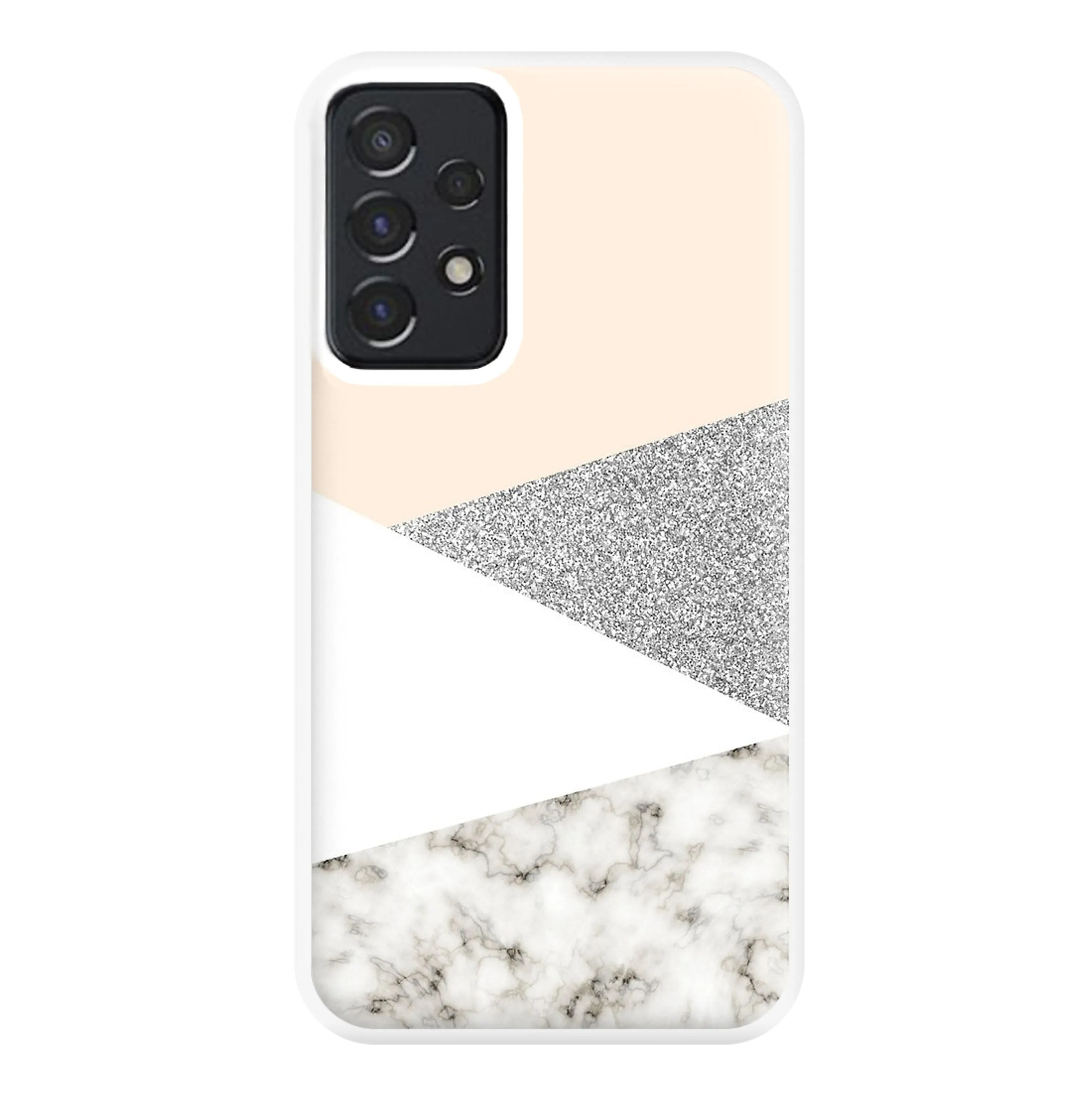 Abstract Marble and Silver Pattern Phone Case