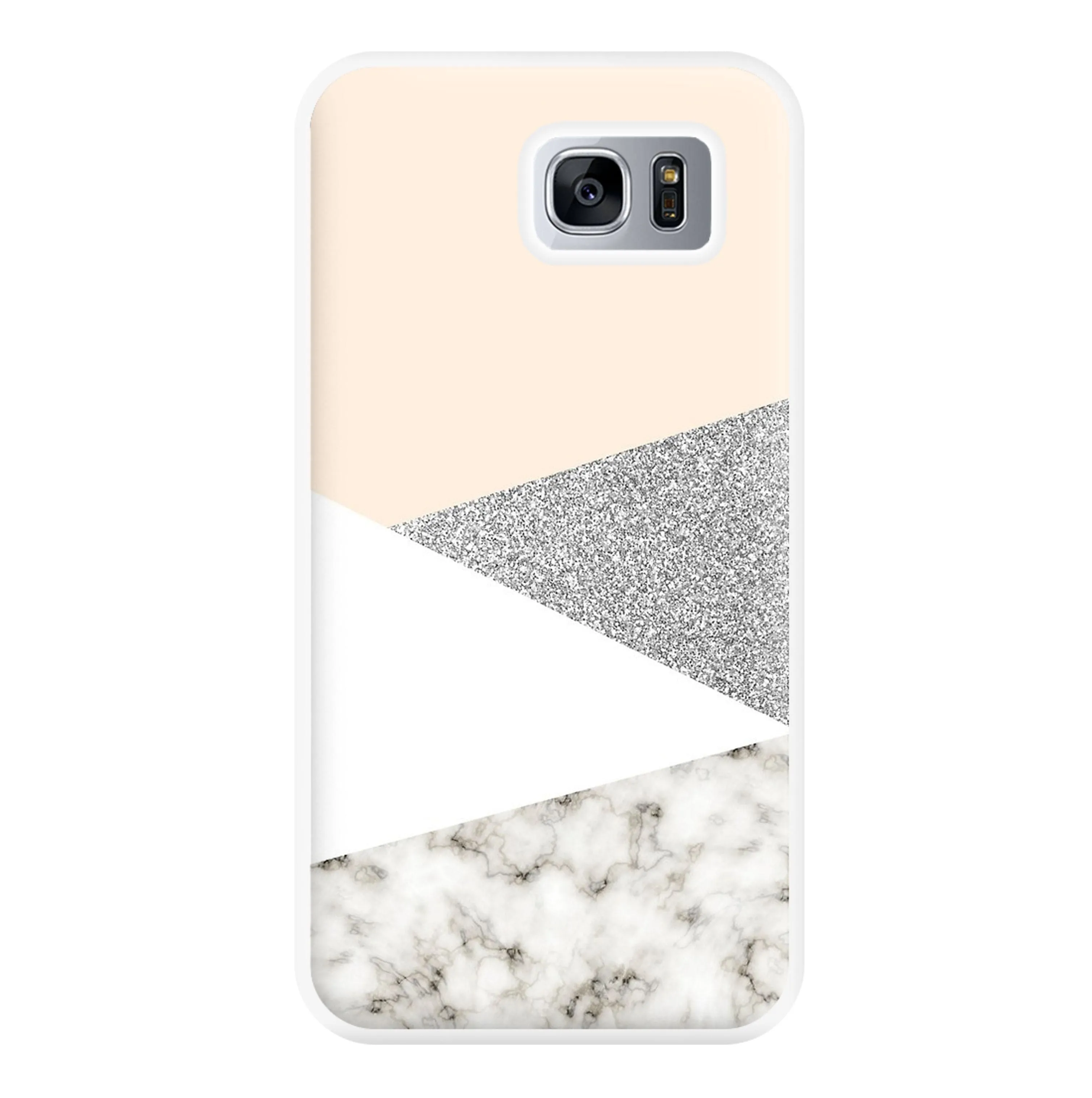 Abstract Marble and Silver Pattern Phone Case