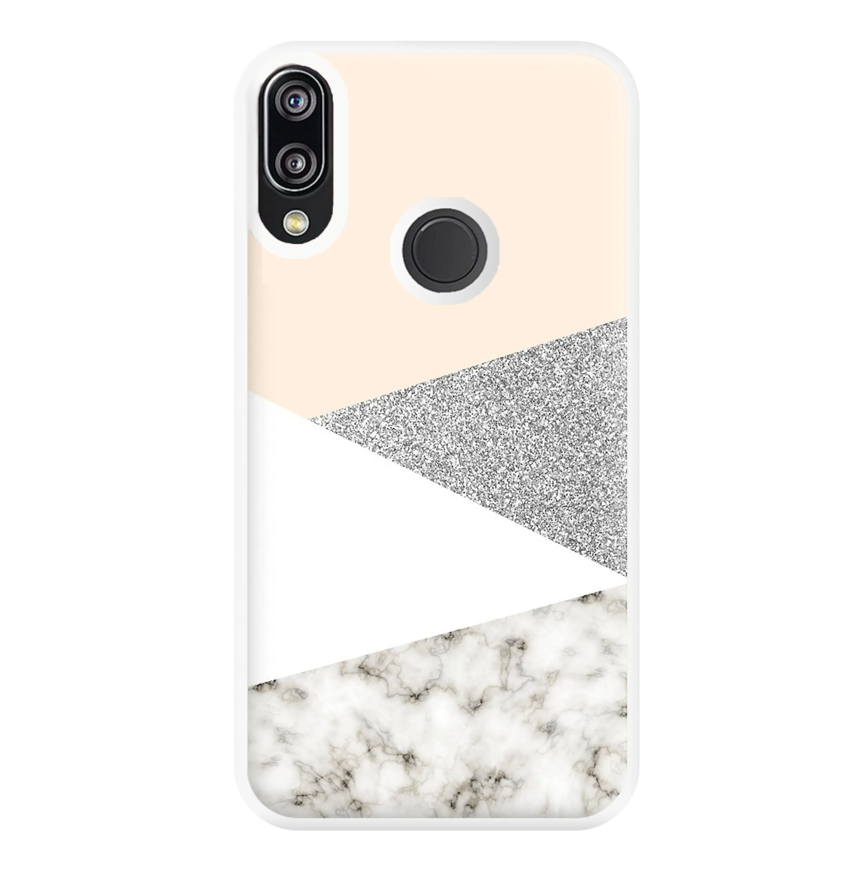 Abstract Marble and Silver Pattern Phone Case