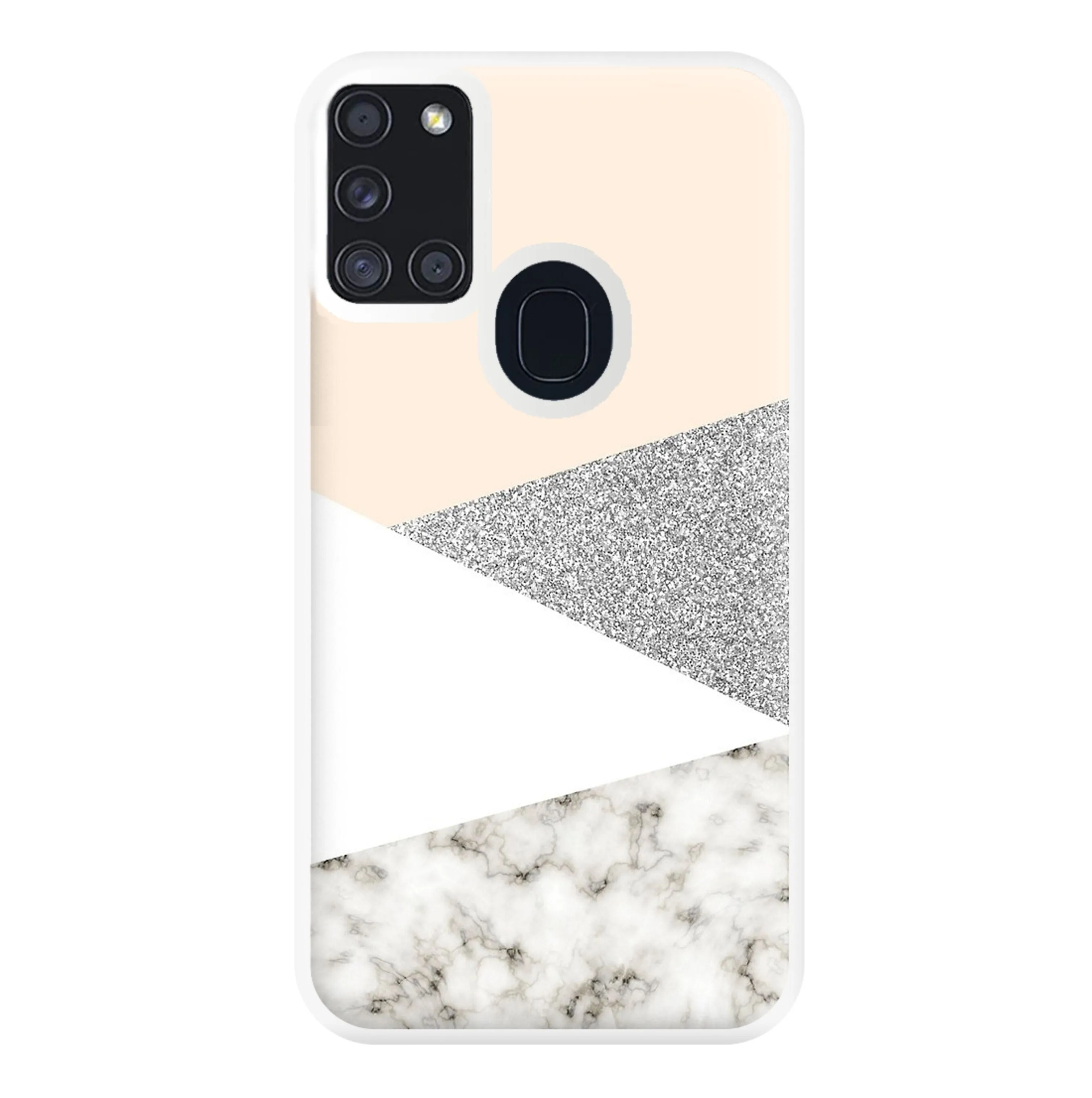 Abstract Marble and Silver Pattern Phone Case