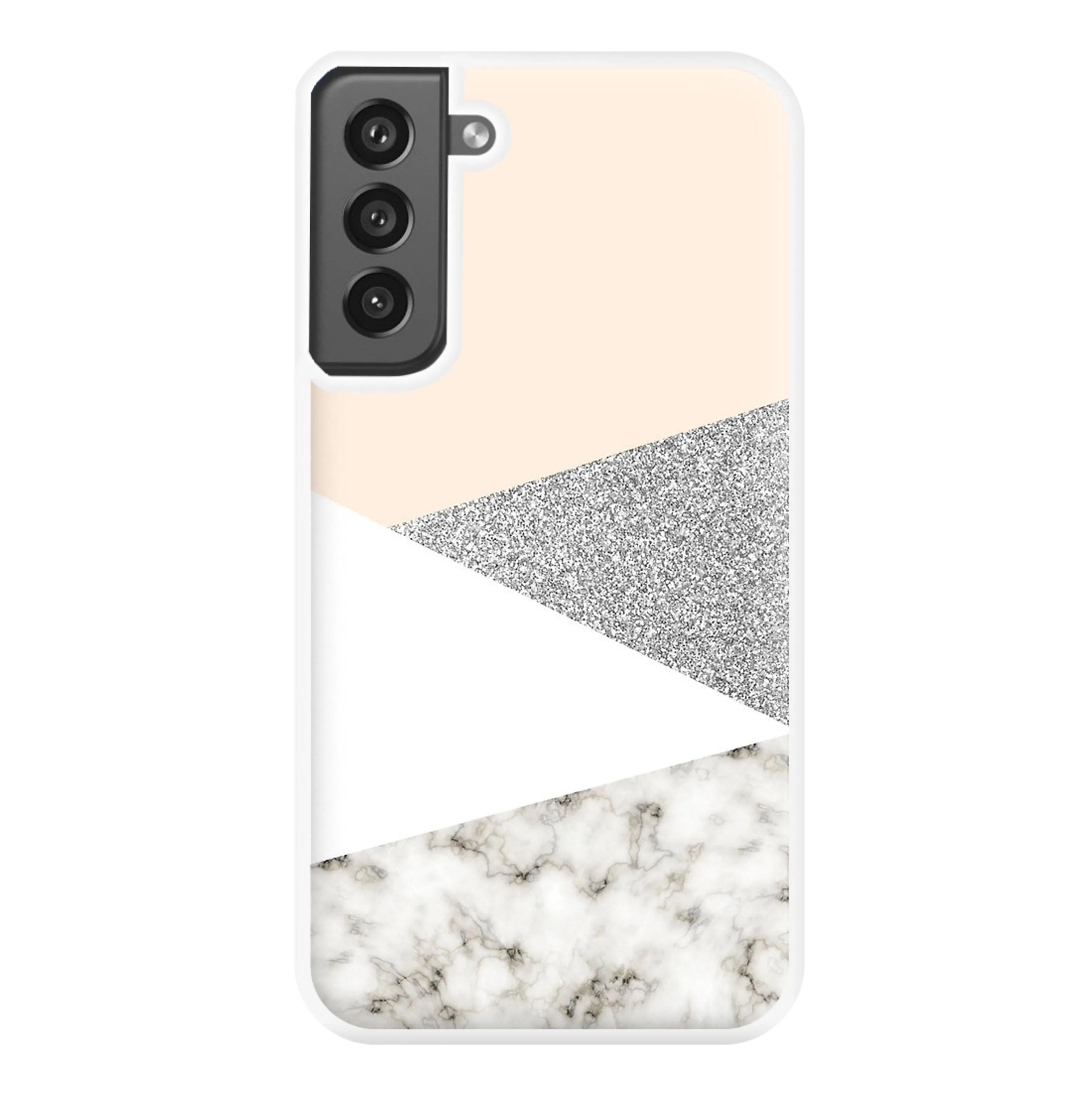 Abstract Marble and Silver Pattern Phone Case