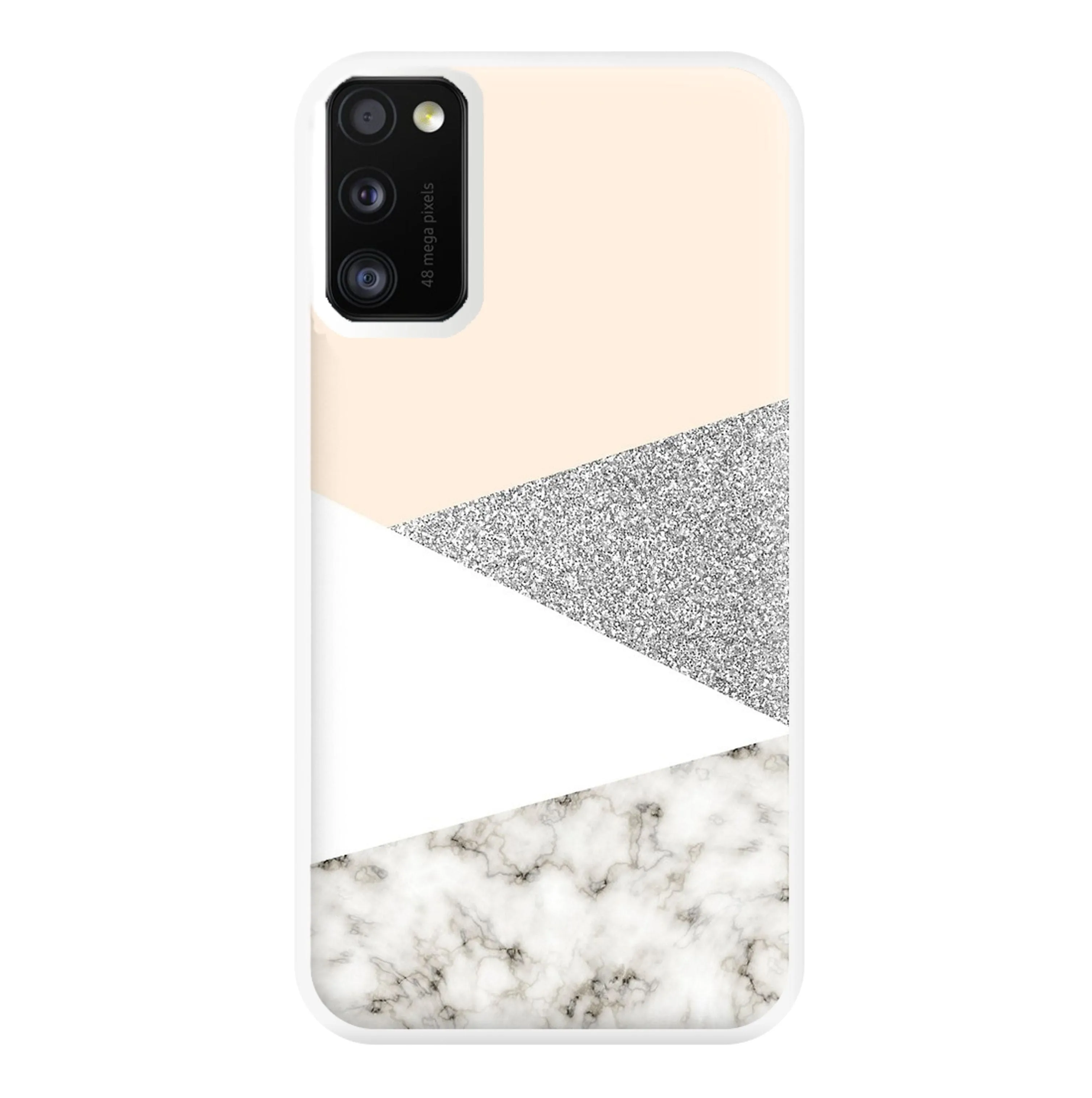 Abstract Marble and Silver Pattern Phone Case