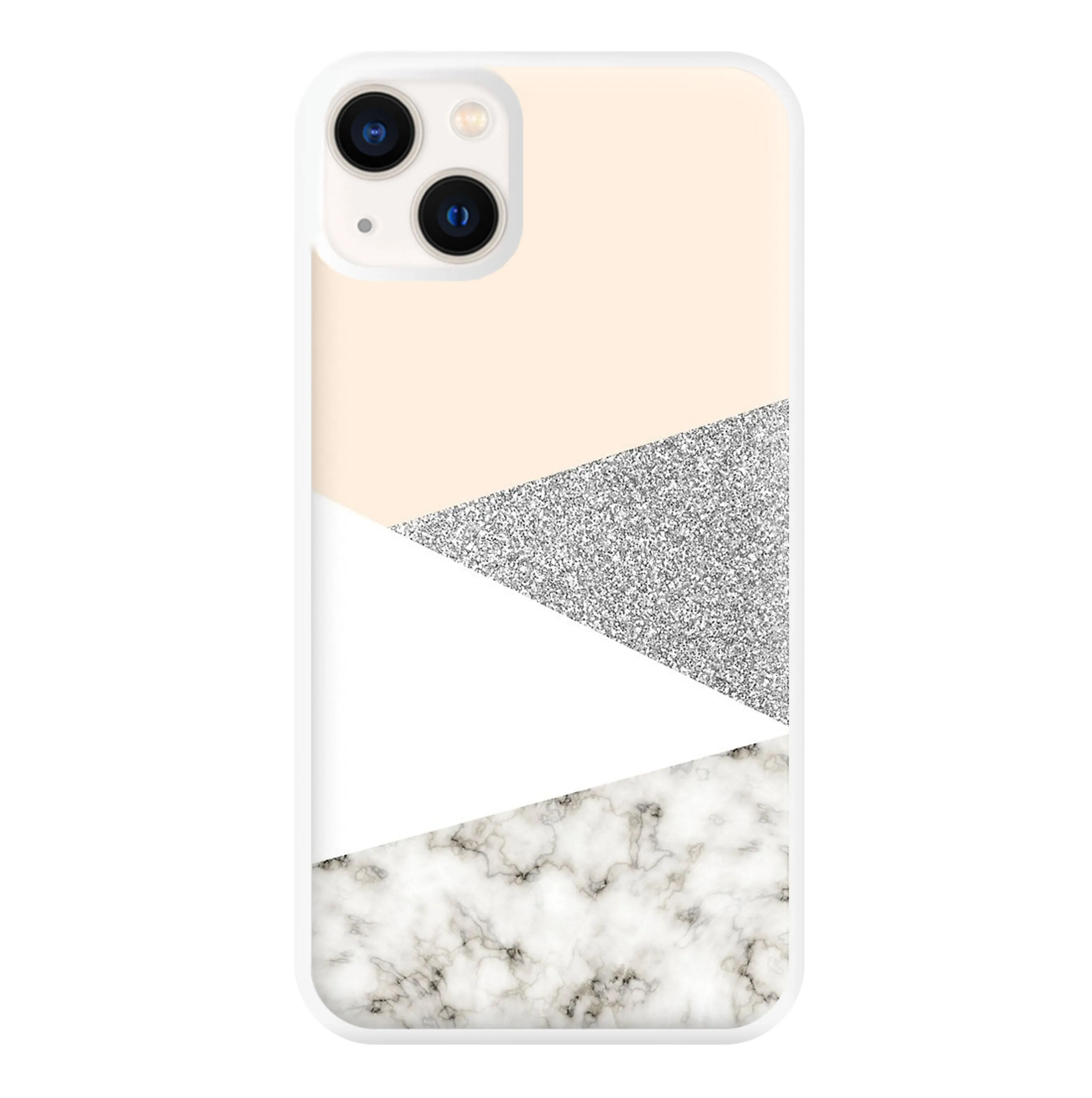 Abstract Marble and Silver Pattern Phone Case