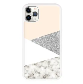 Abstract Marble and Silver Pattern Phone Case