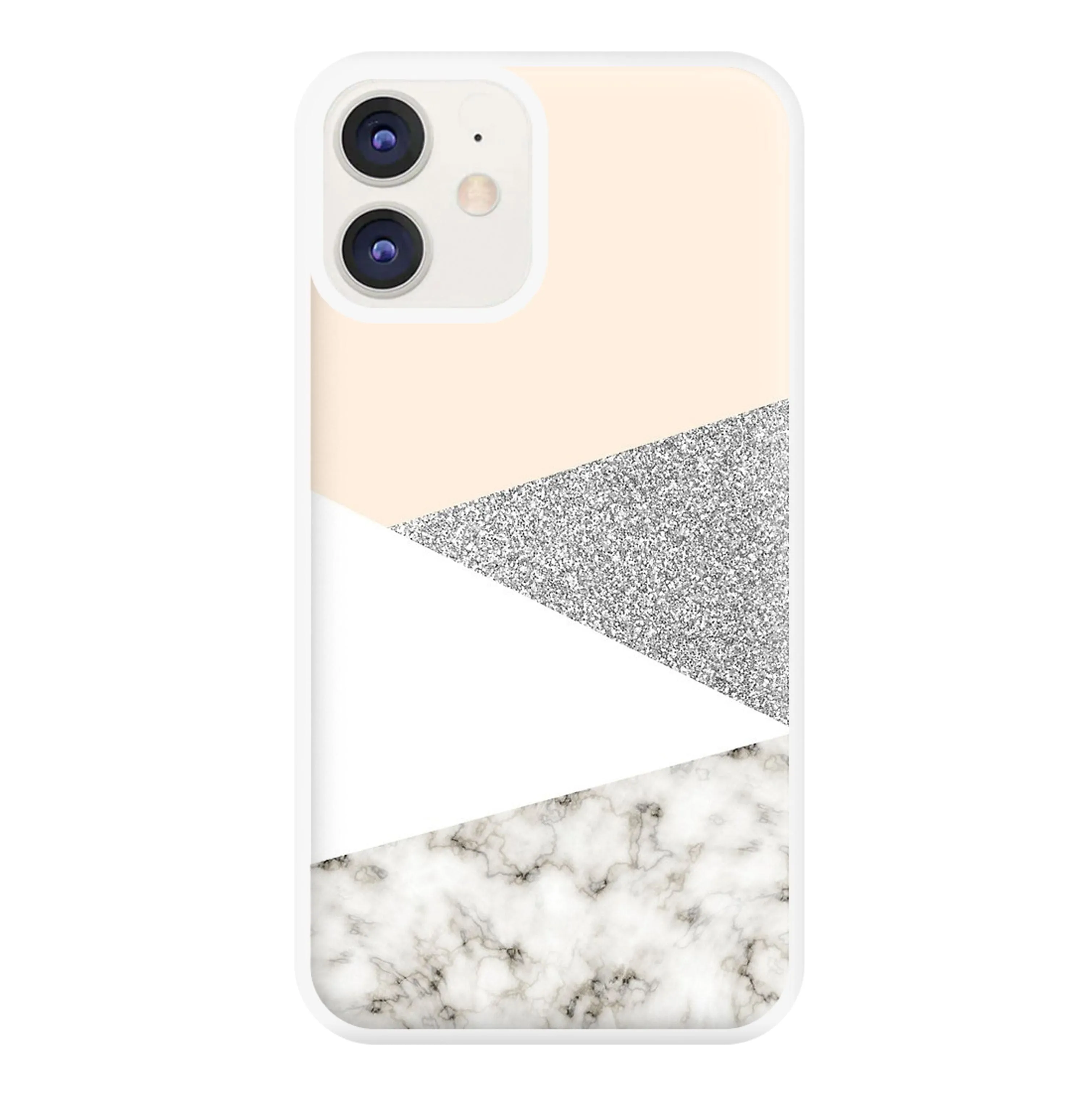 Abstract Marble and Silver Pattern Phone Case