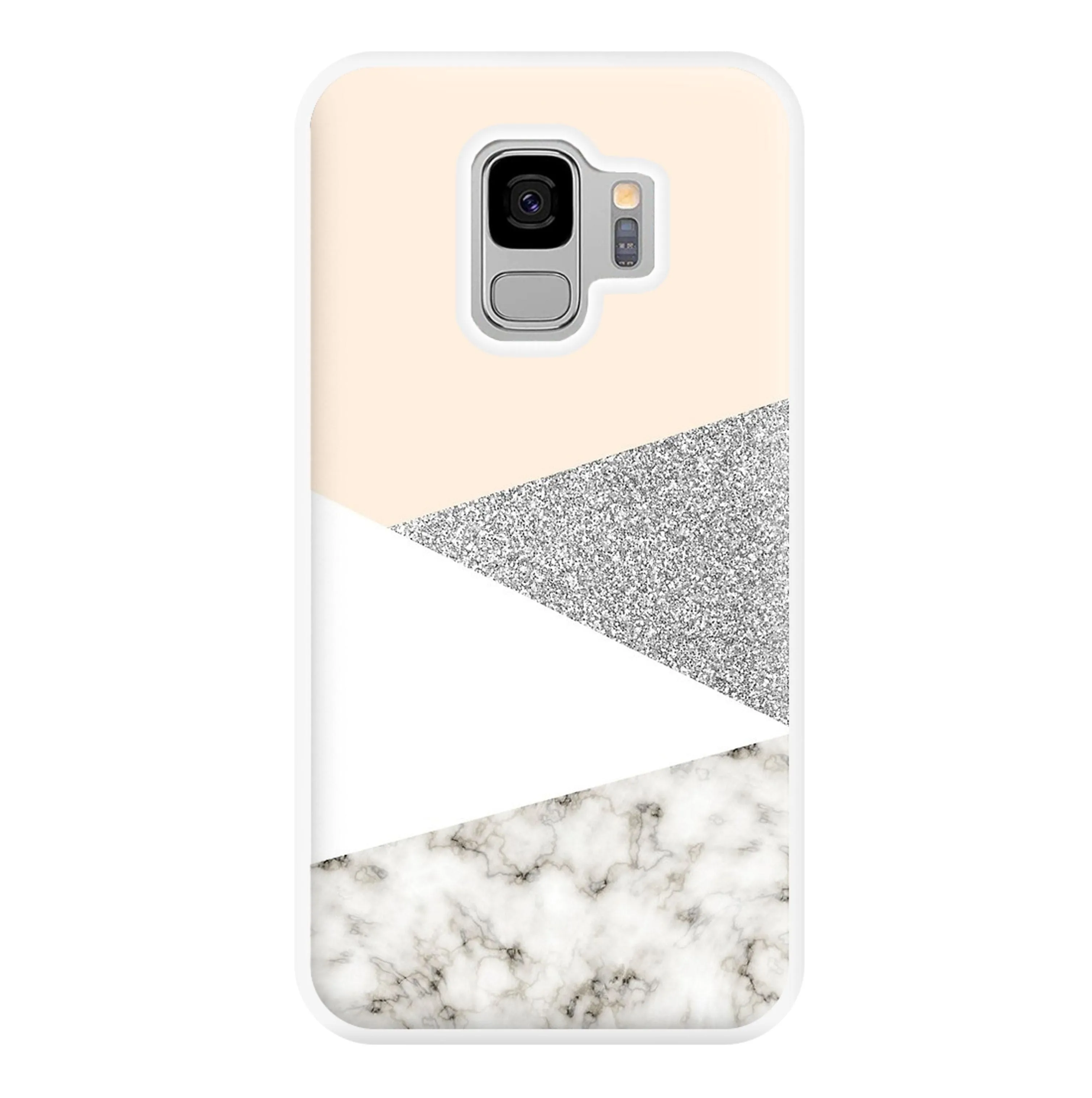 Abstract Marble and Silver Pattern Phone Case