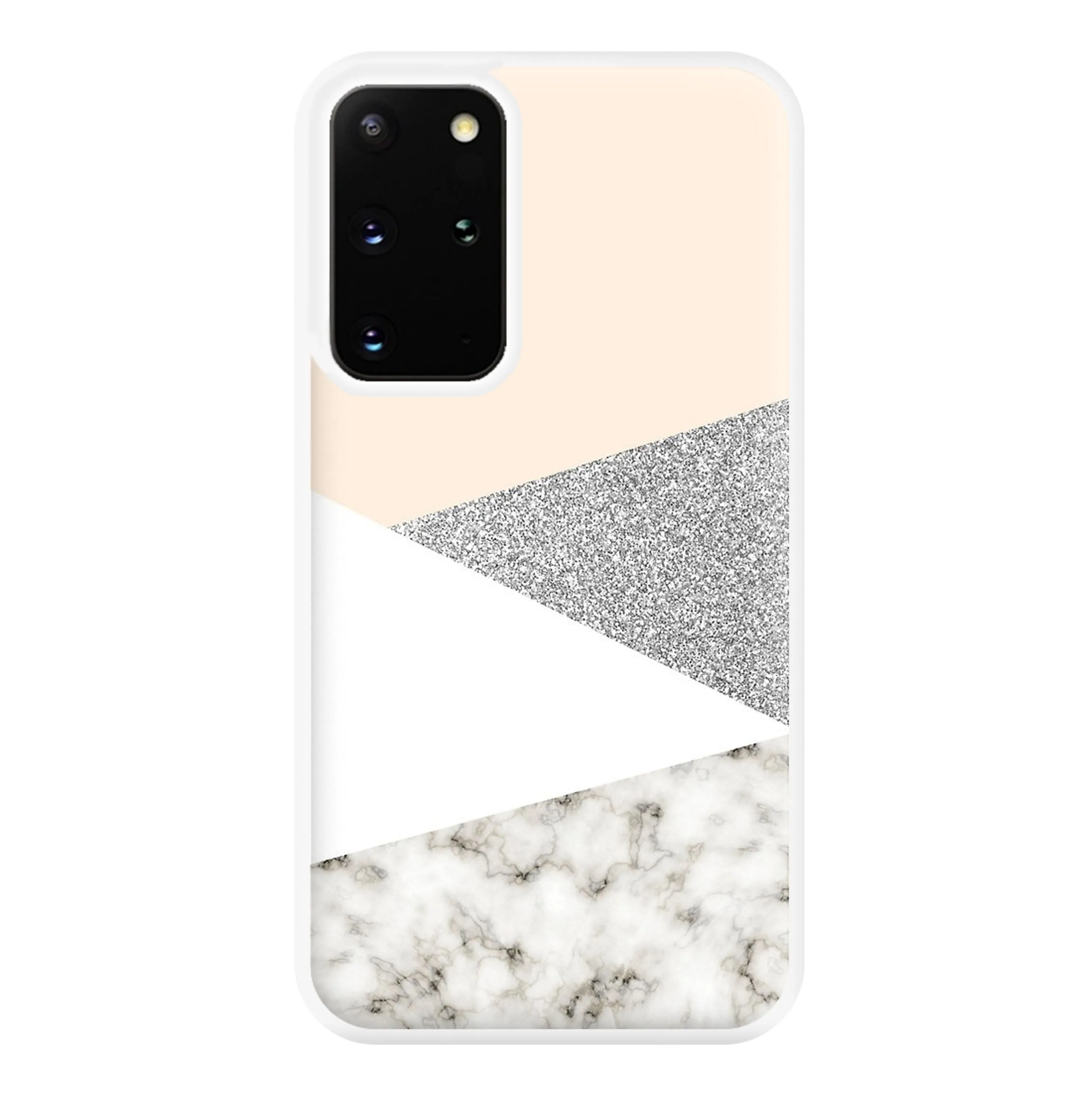 Abstract Marble and Silver Pattern Phone Case