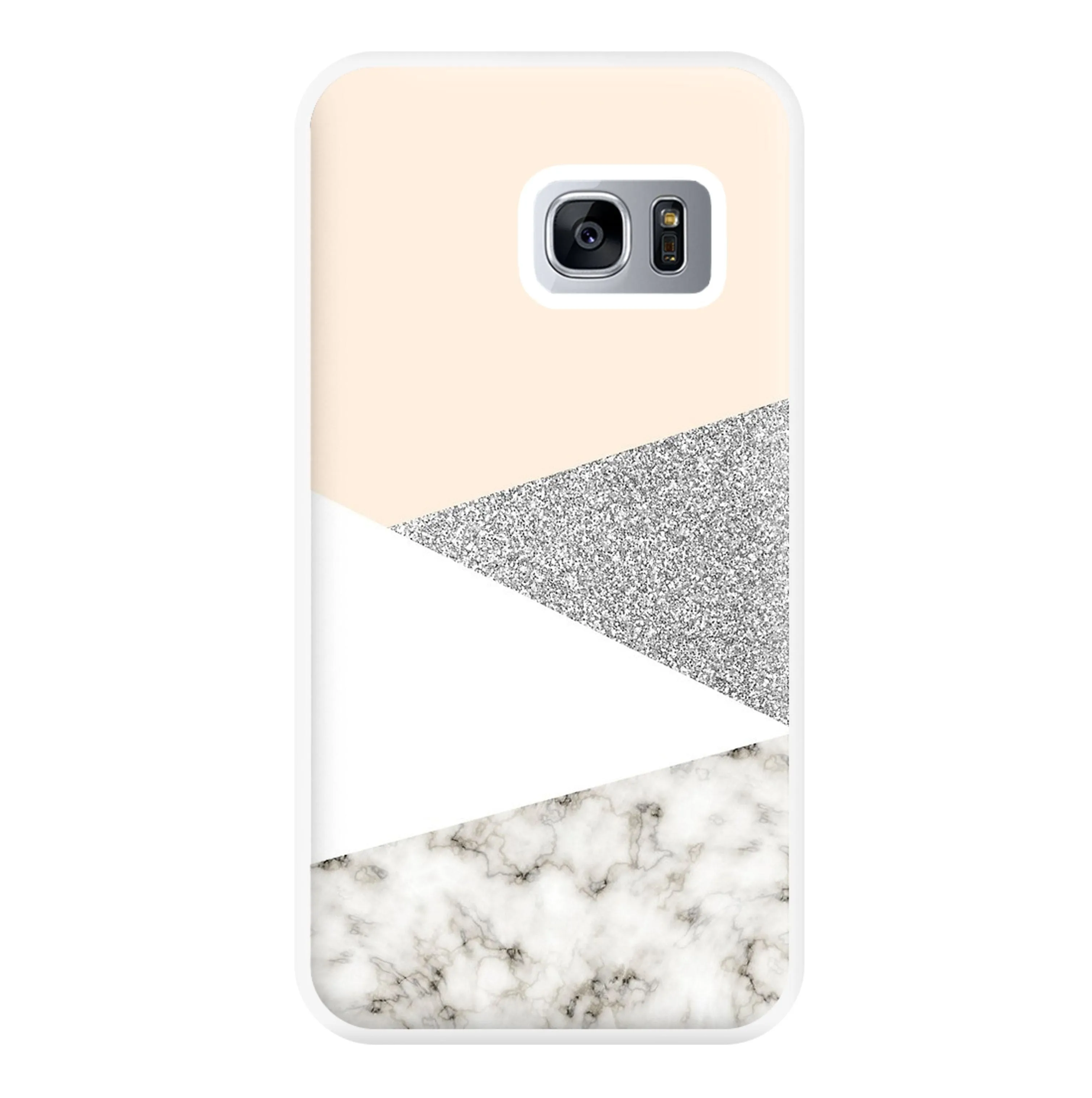 Abstract Marble and Silver Pattern Phone Case