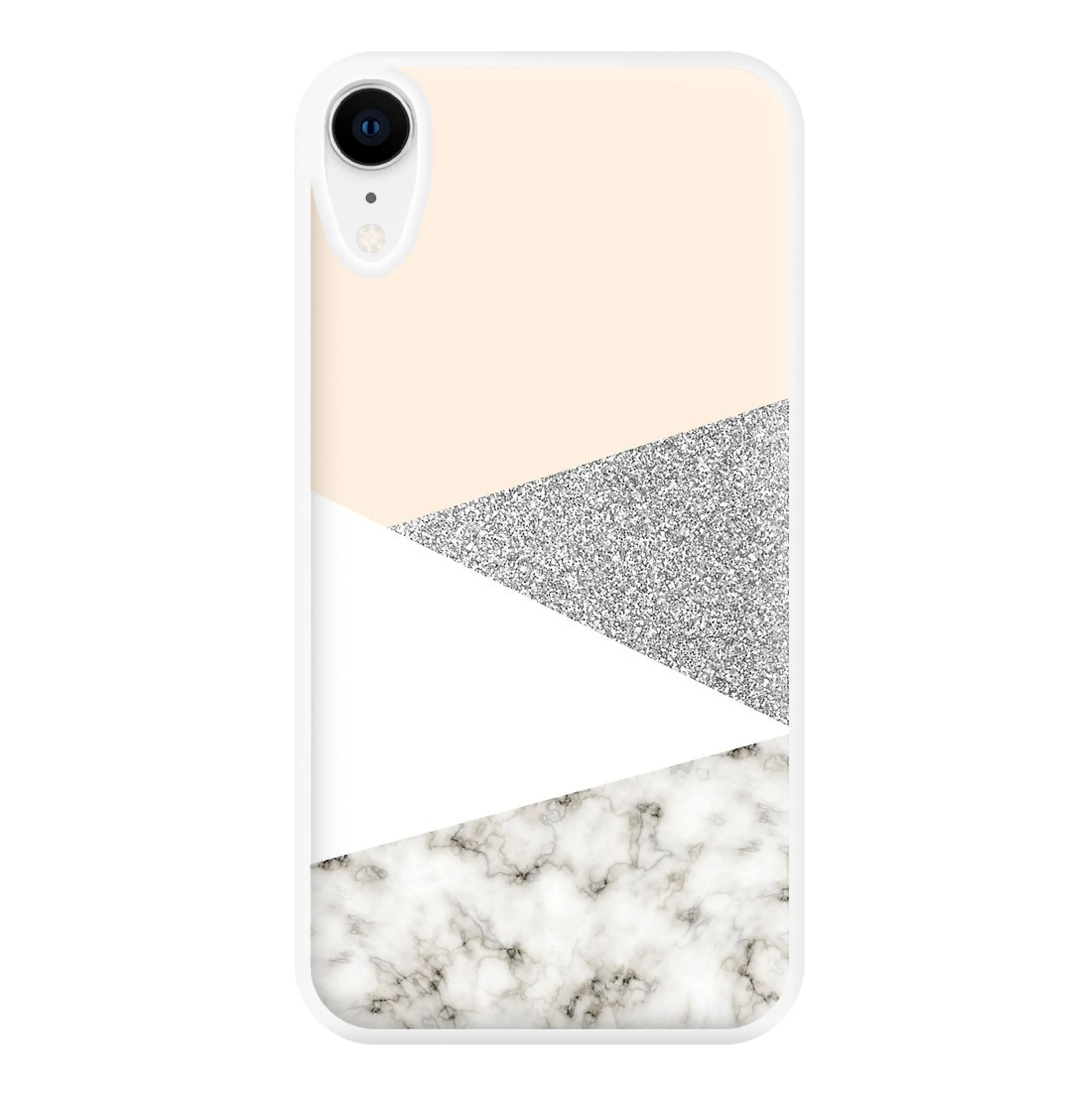 Abstract Marble and Silver Pattern Phone Case