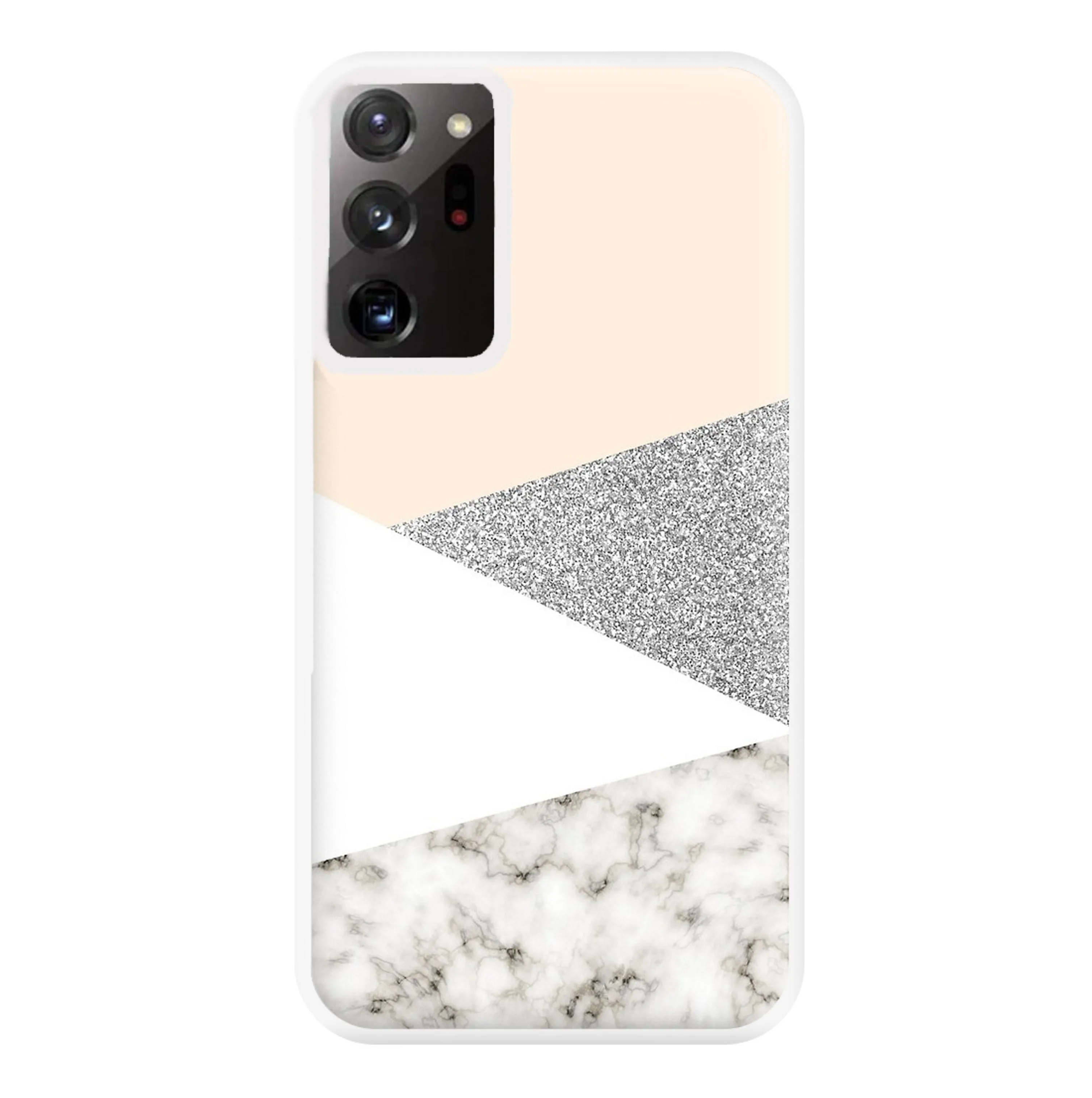 Abstract Marble and Silver Pattern Phone Case