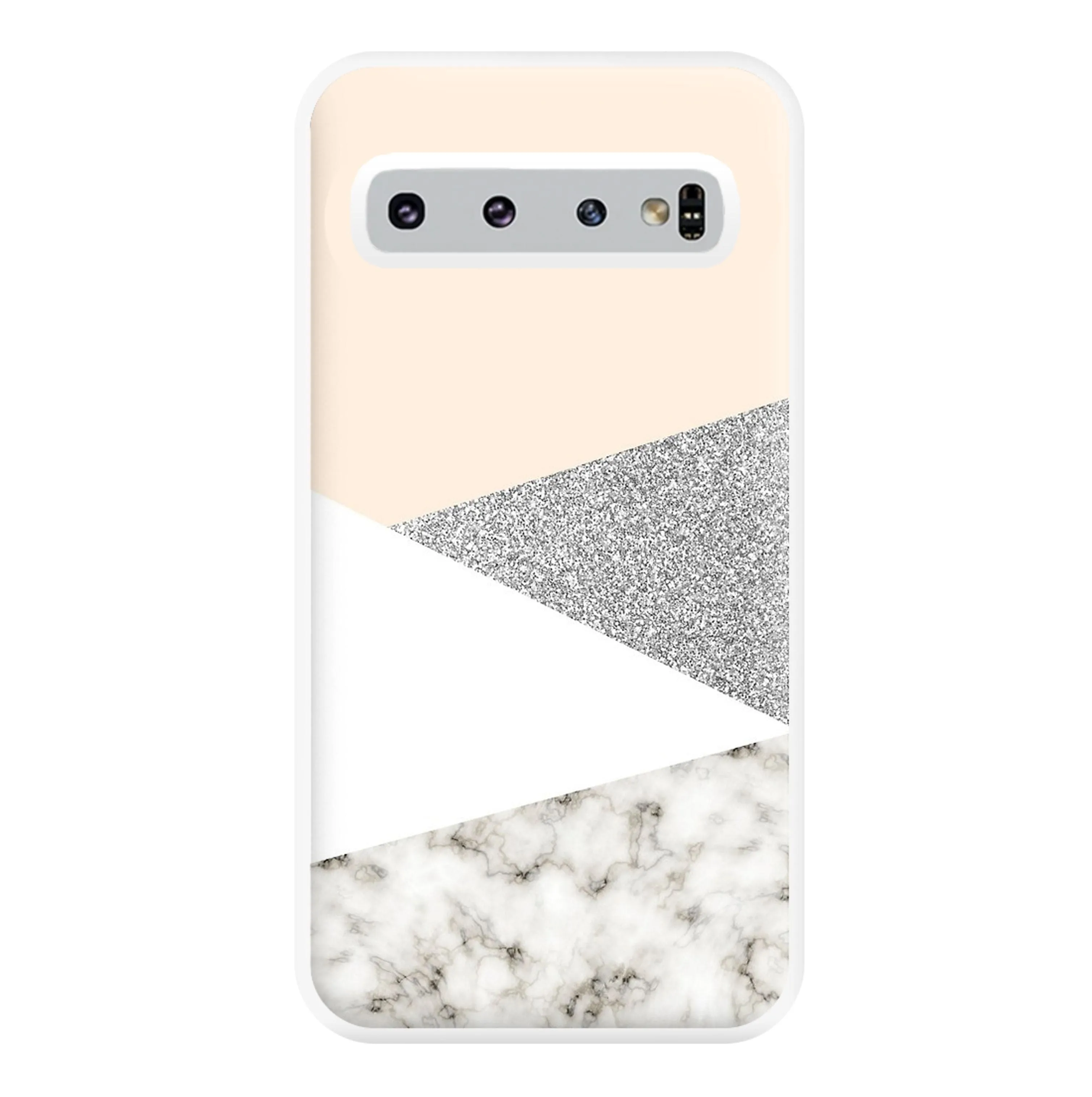 Abstract Marble and Silver Pattern Phone Case