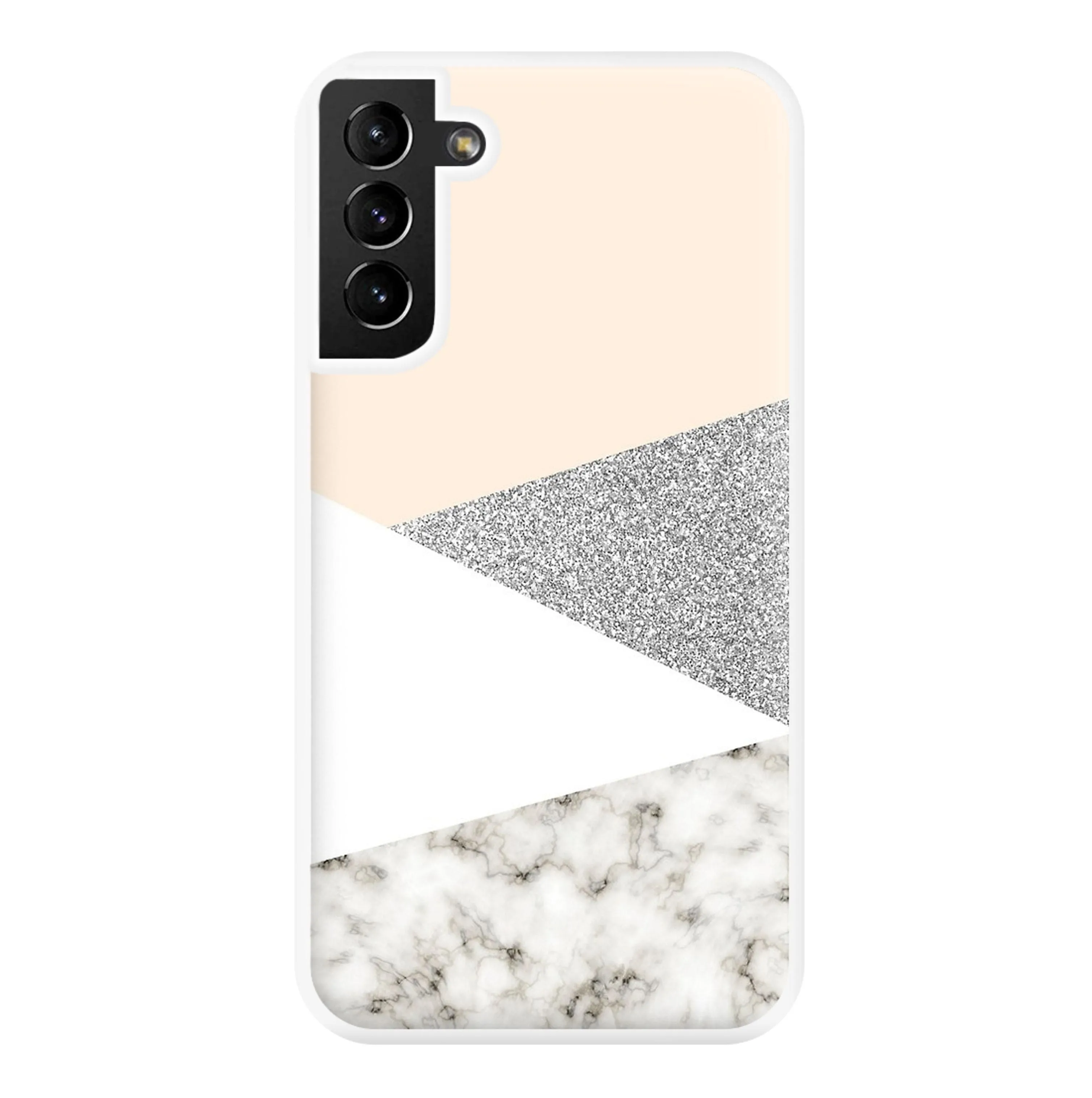 Abstract Marble and Silver Pattern Phone Case