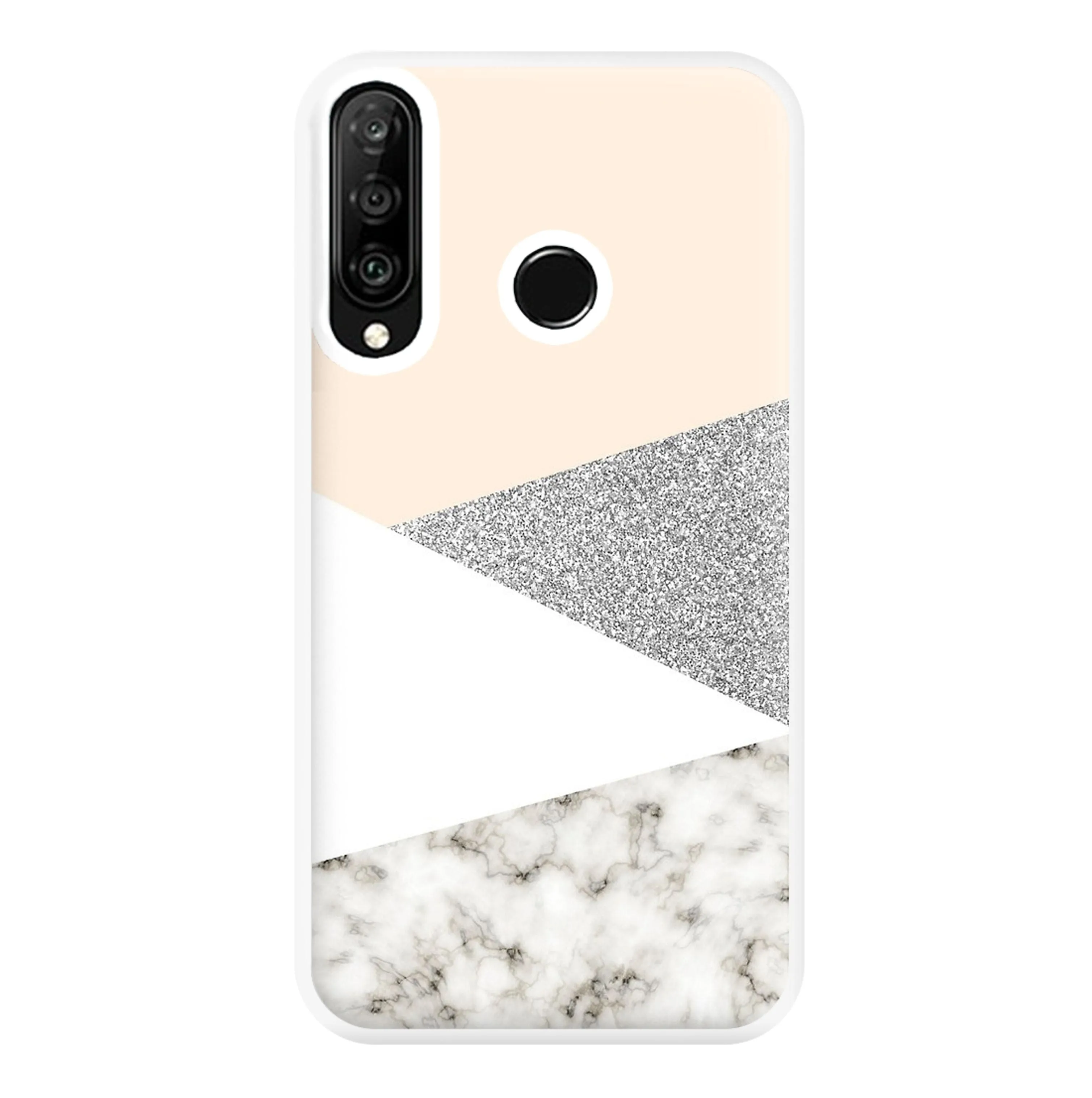 Abstract Marble and Silver Pattern Phone Case