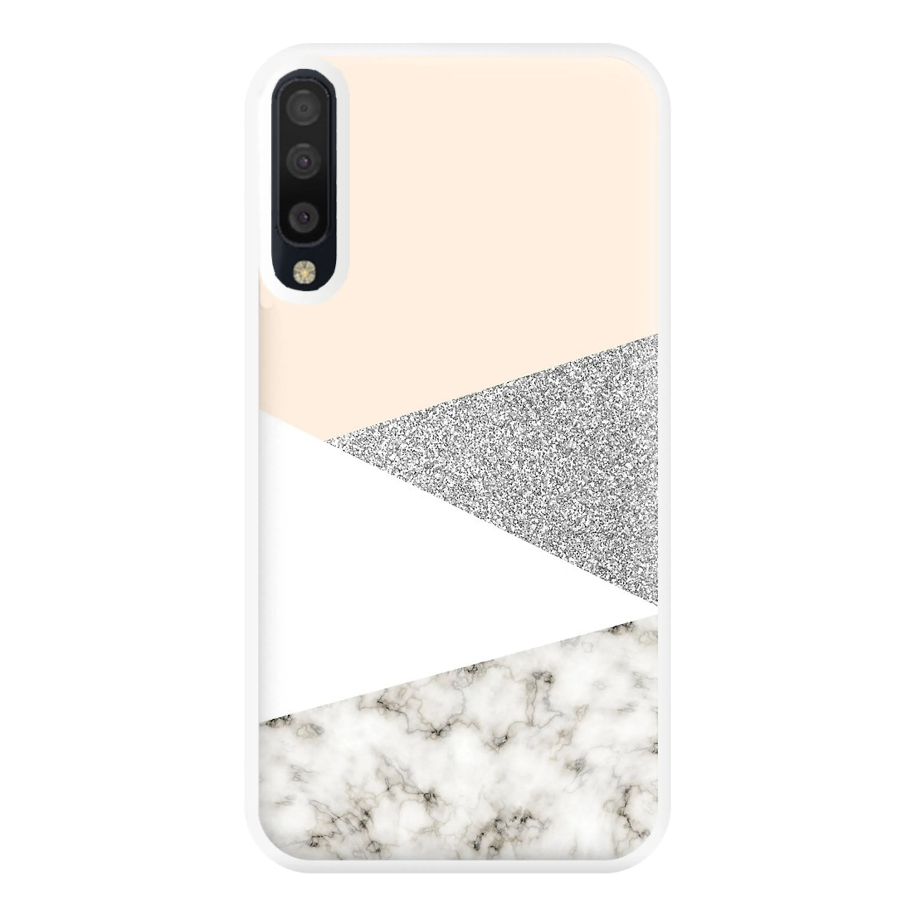 Abstract Marble and Silver Pattern Phone Case