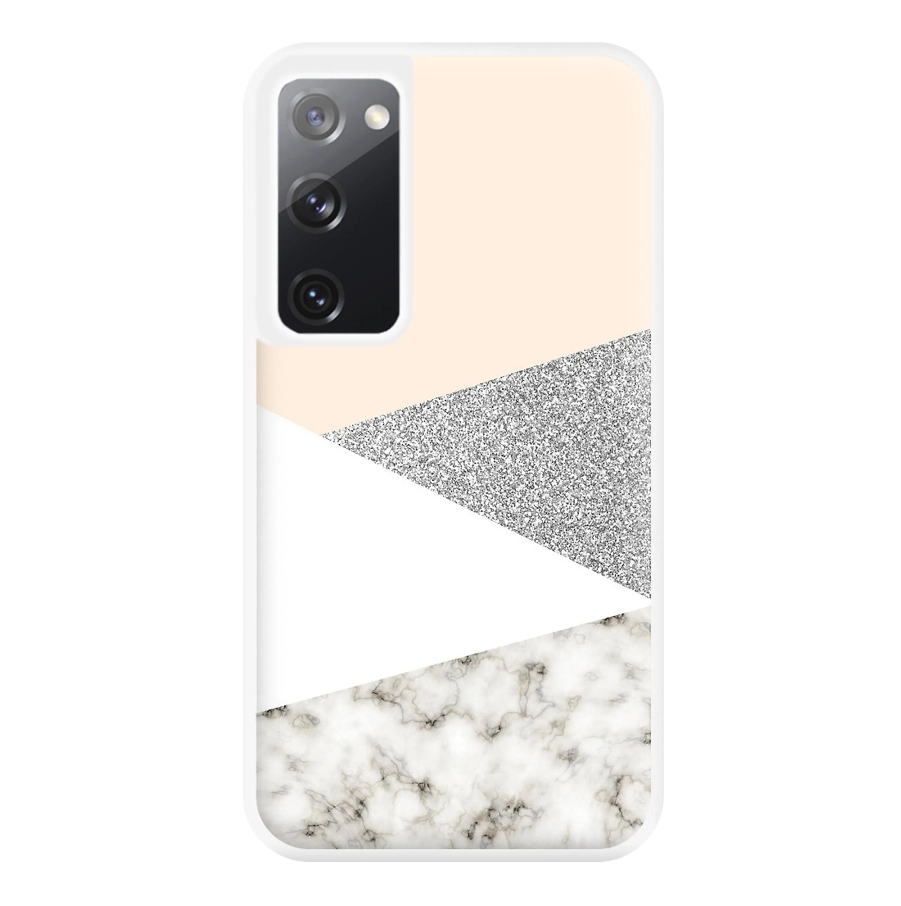 Abstract Marble and Silver Pattern Phone Case