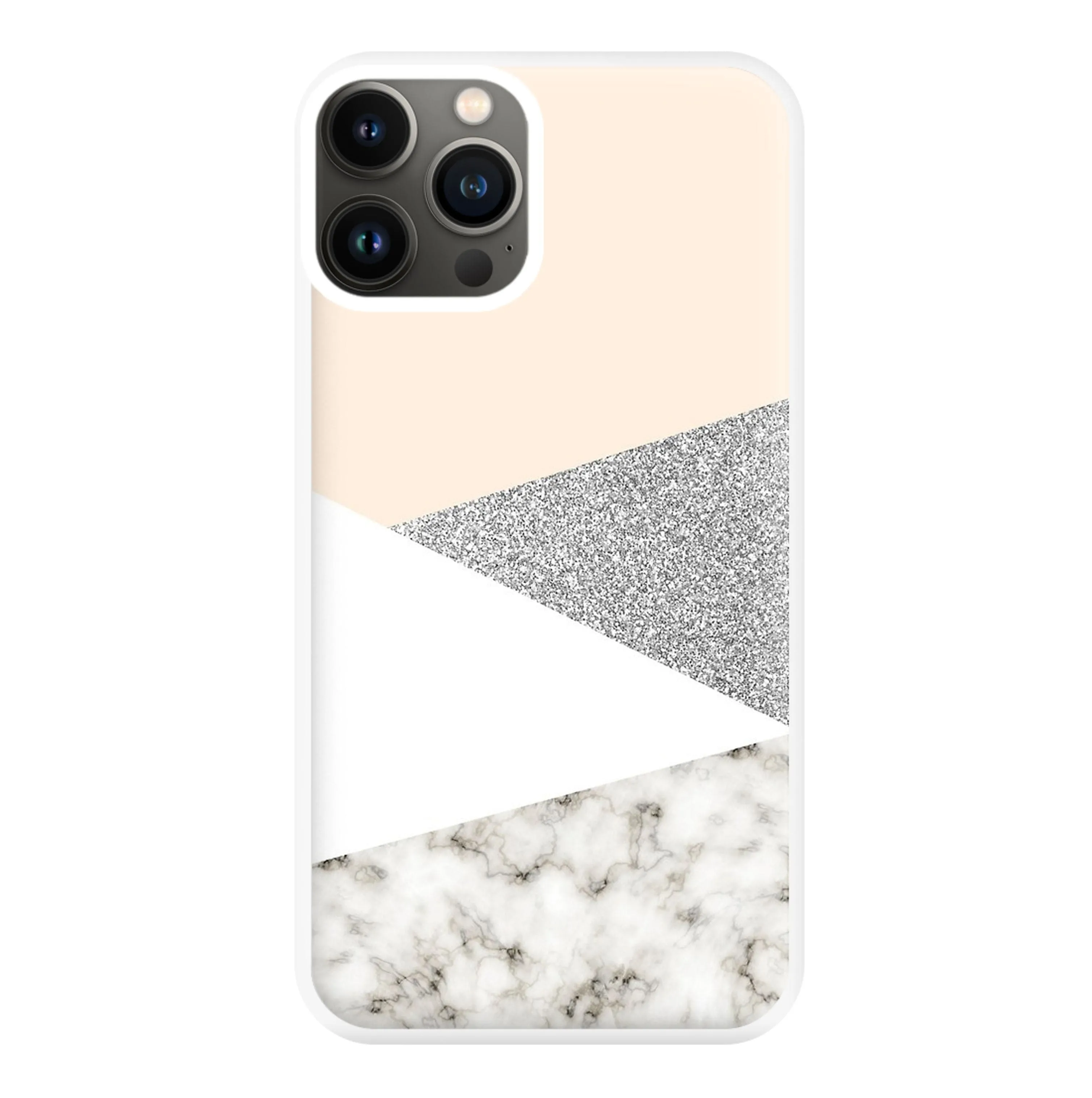 Abstract Marble and Silver Pattern Phone Case