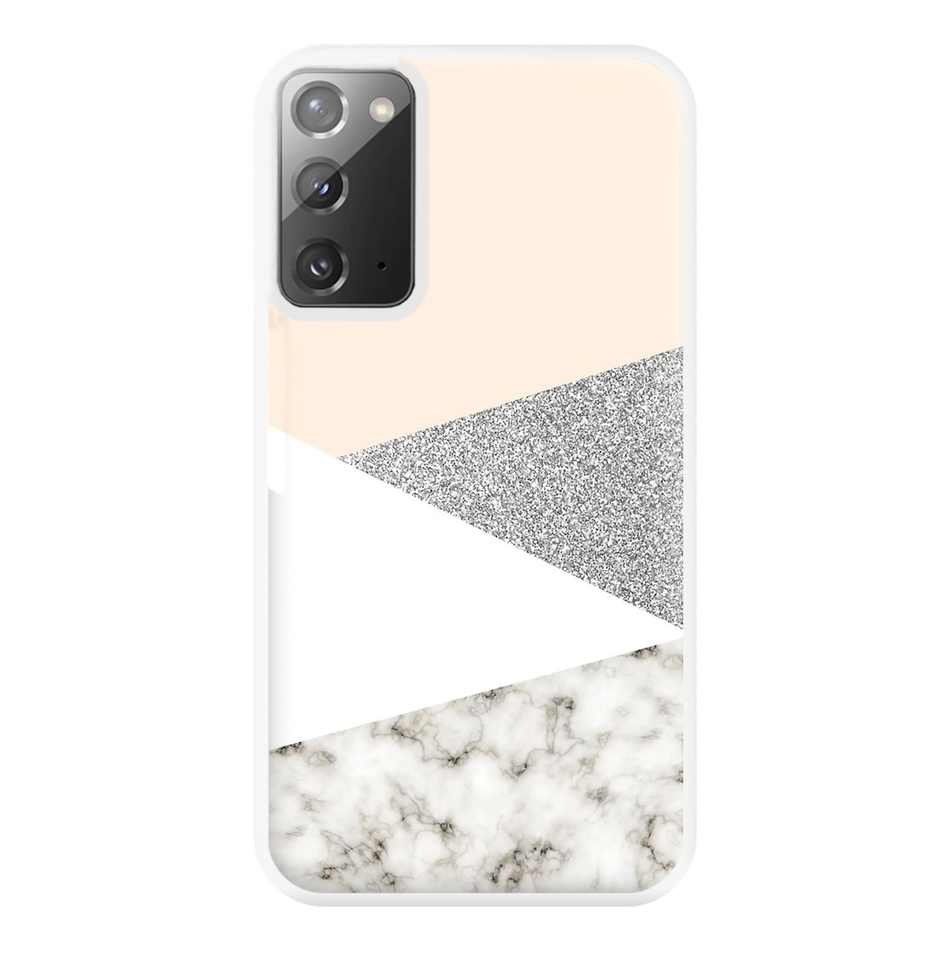 Abstract Marble and Silver Pattern Phone Case