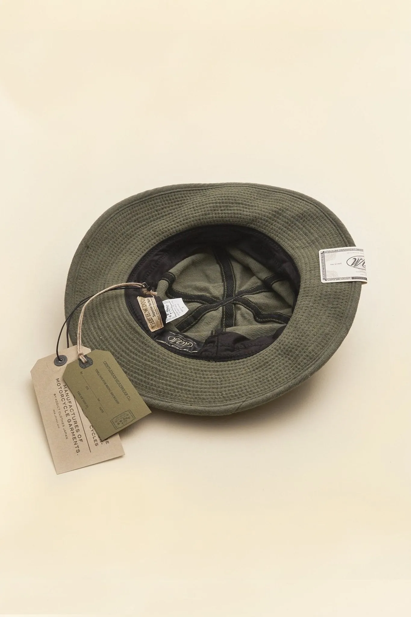 Addict Clothes x HW Dog & Co Linen Fatigue Hat - Army Green