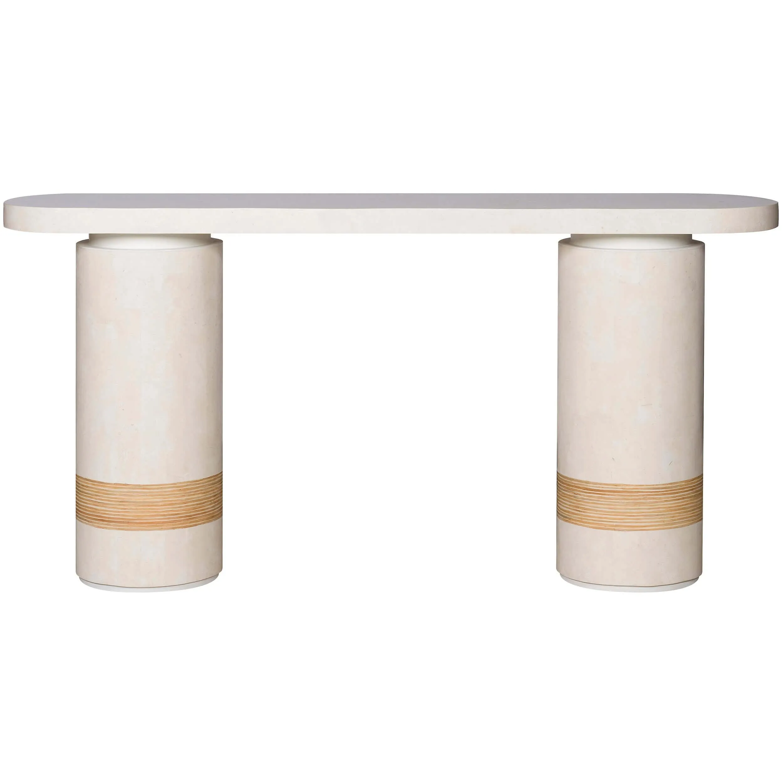 Alba Console Table, White Agate