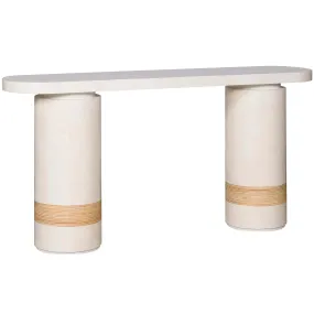 Alba Console Table, White Agate