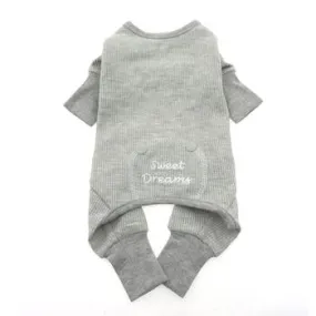 Alloy Gray Sweet Dreams Thermal Dog Pajamas