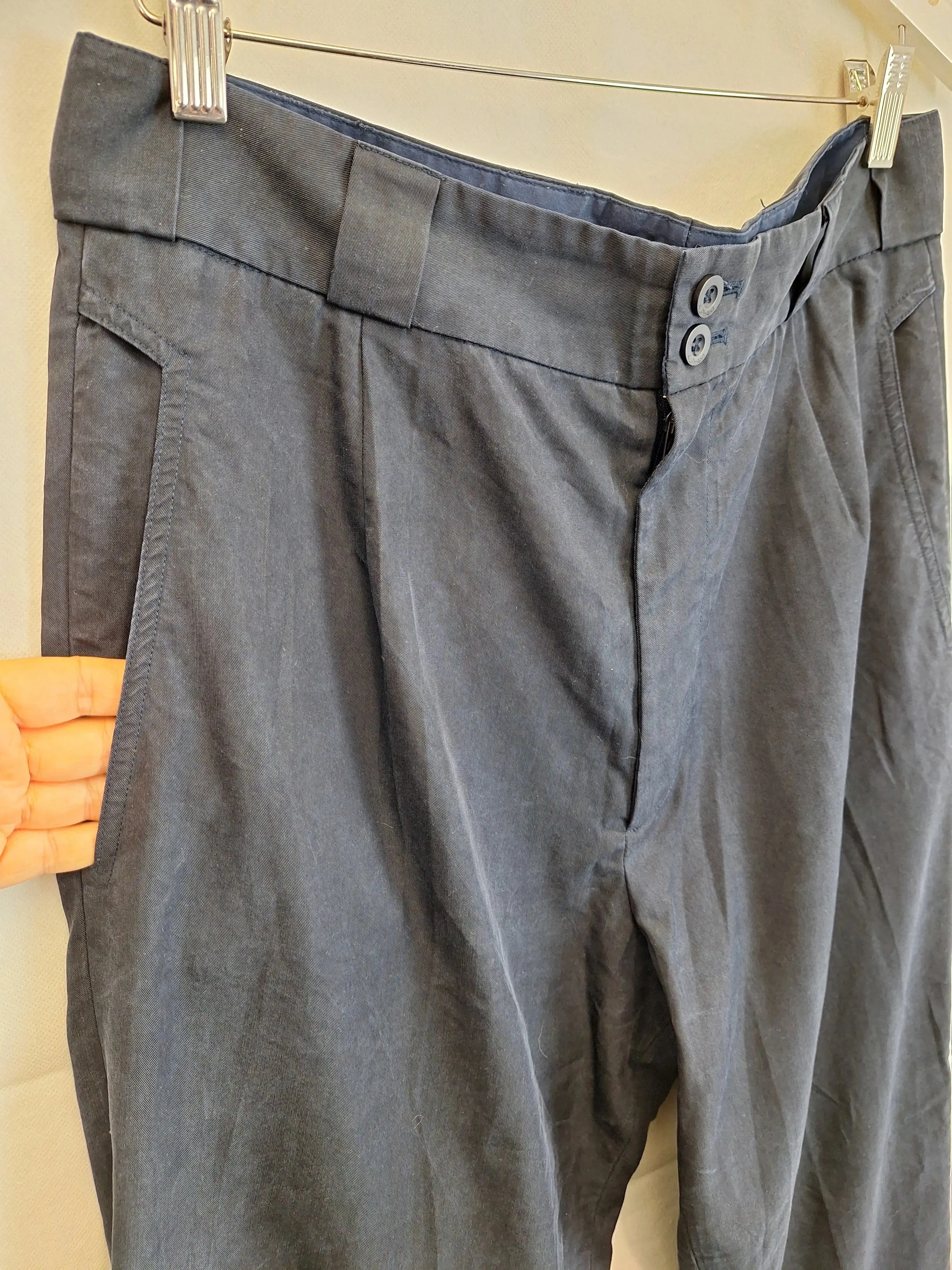 Alpha60 Navy Tapered Casual Pants Size L