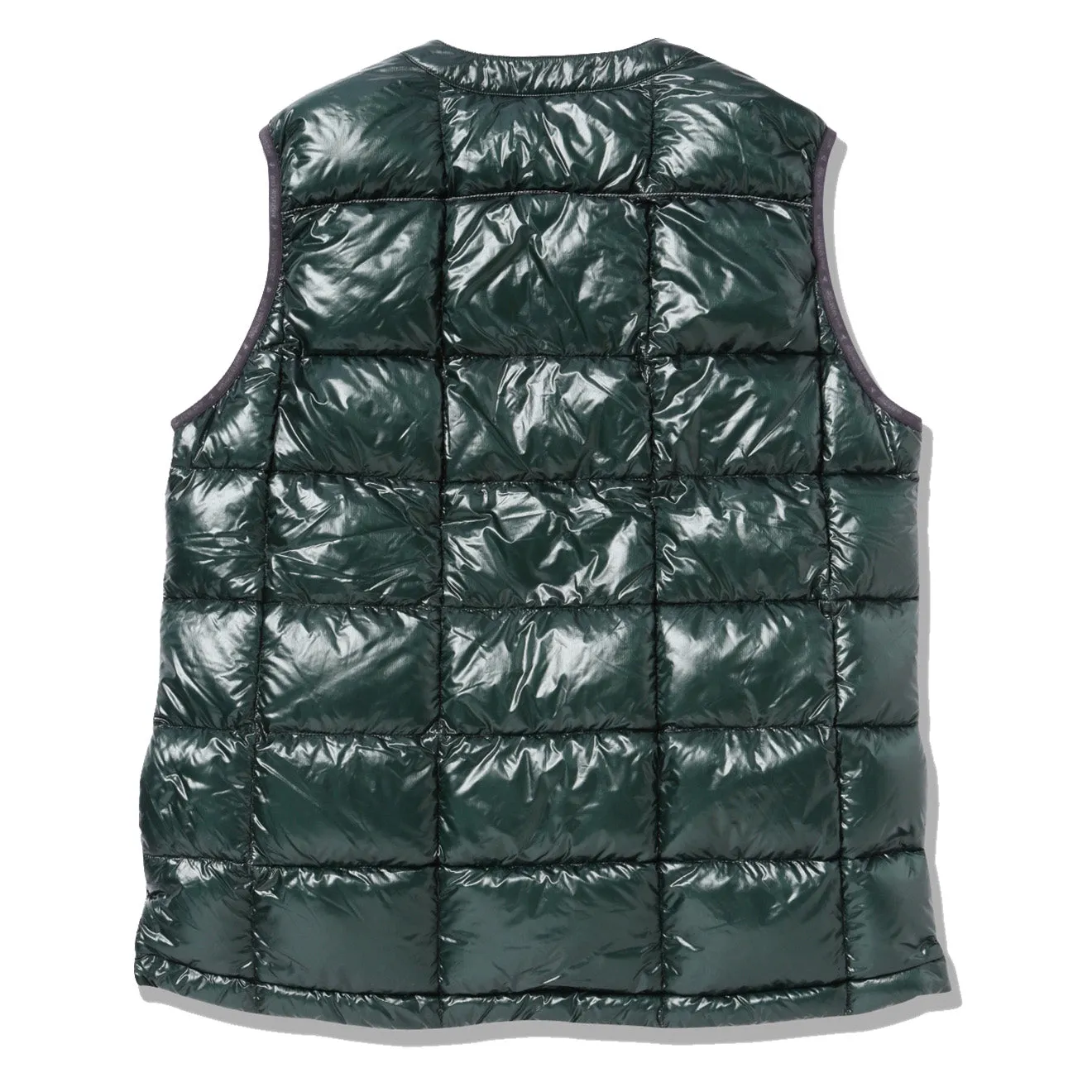 And Wander Diamond Stitch Down Vest Green