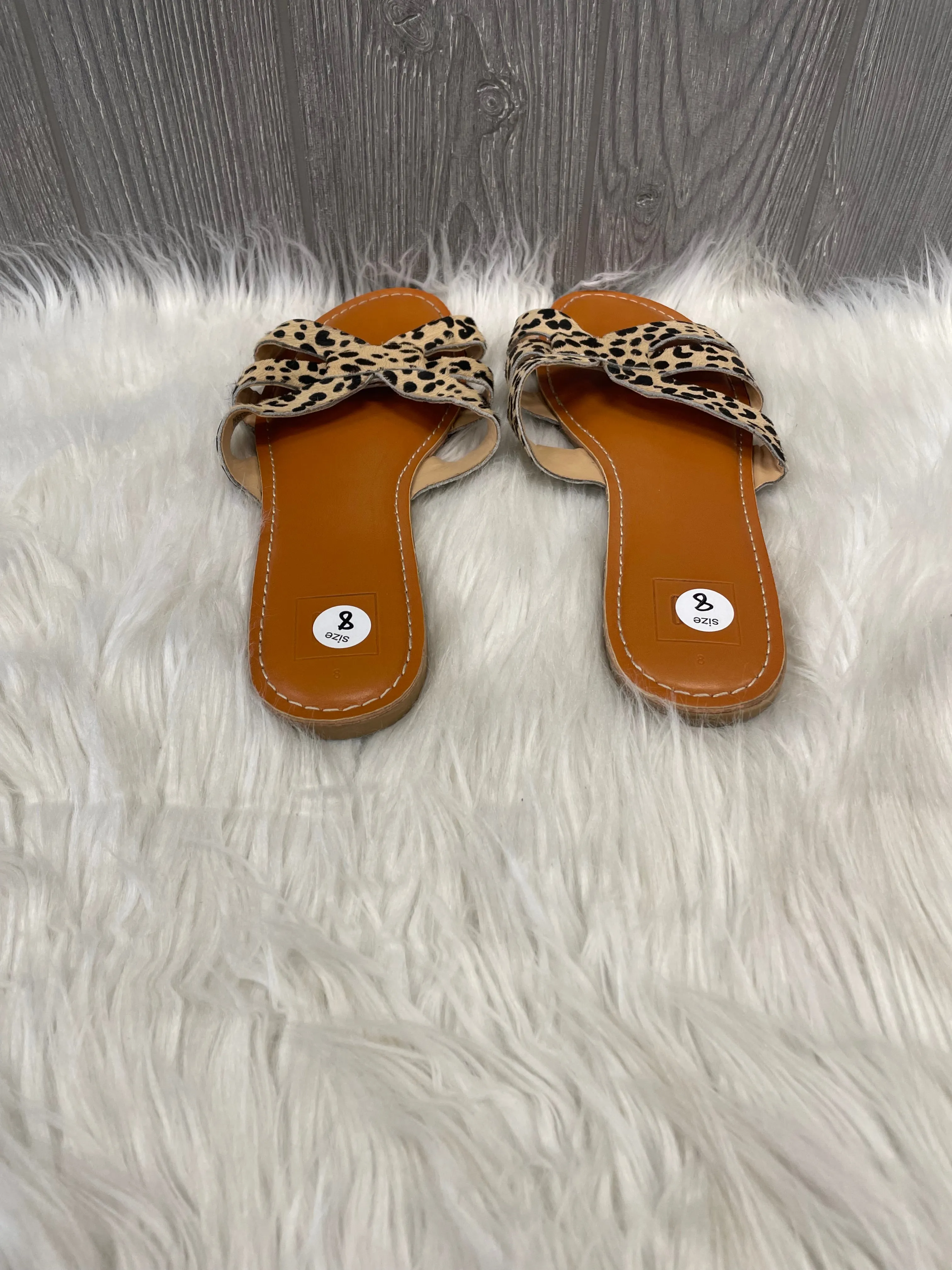 Animal Print Sandals Flats Gap, Size 8