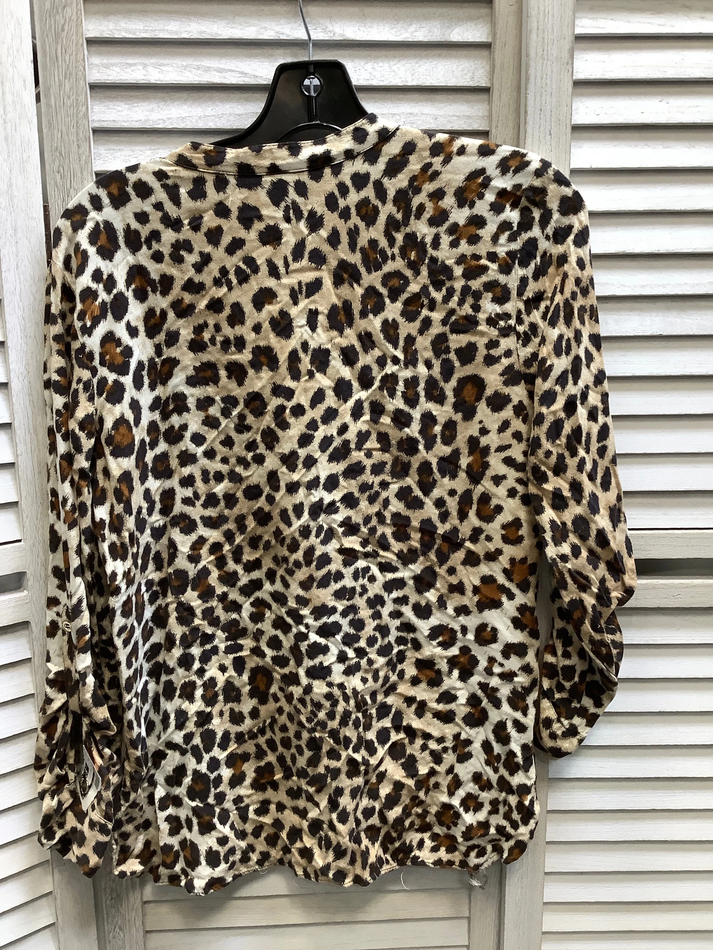 Animal Print Top Long Sleeve Zara, Size M