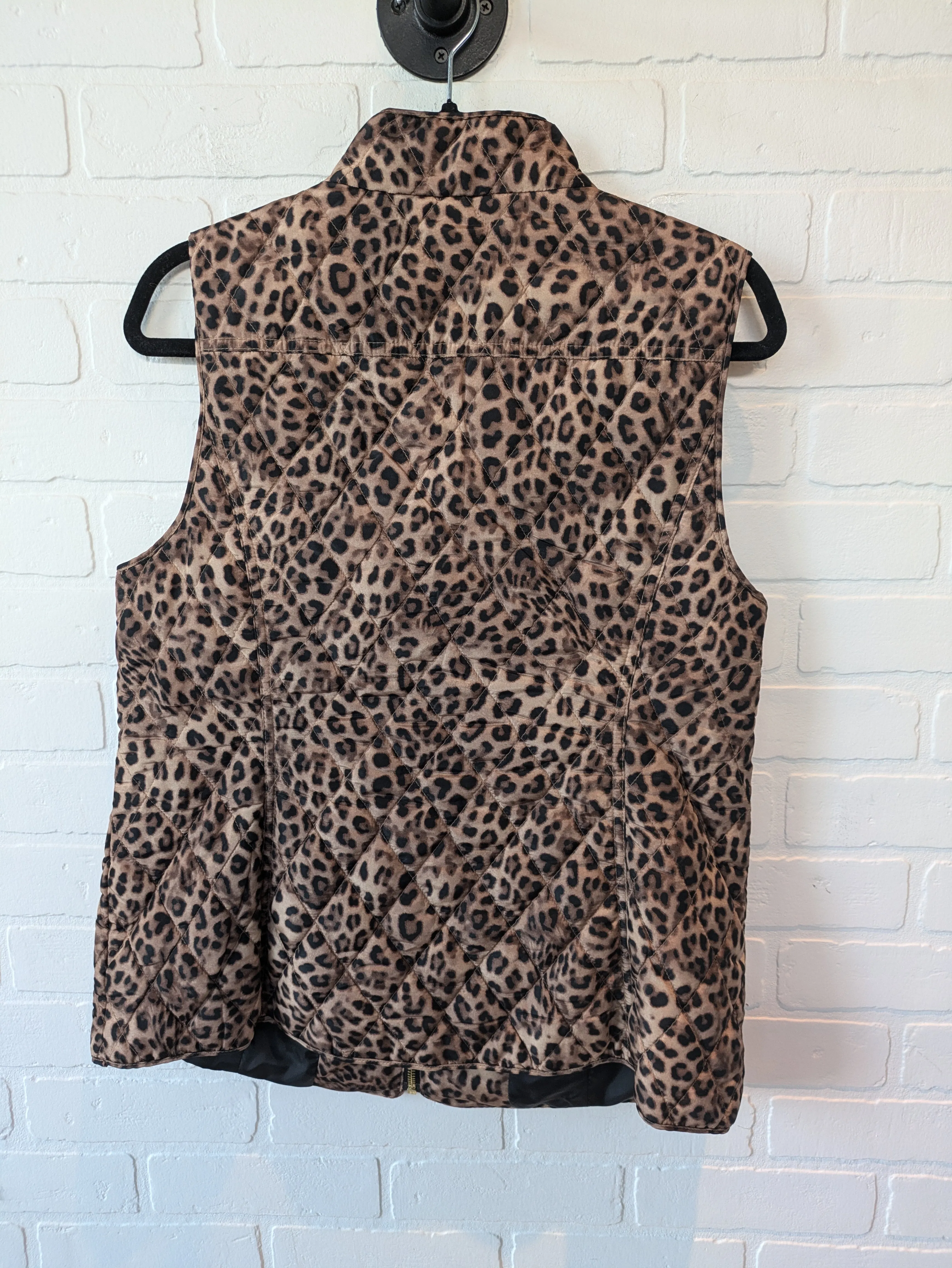 Animal Print Vest Puffer & Quilted Charter Club, Size M