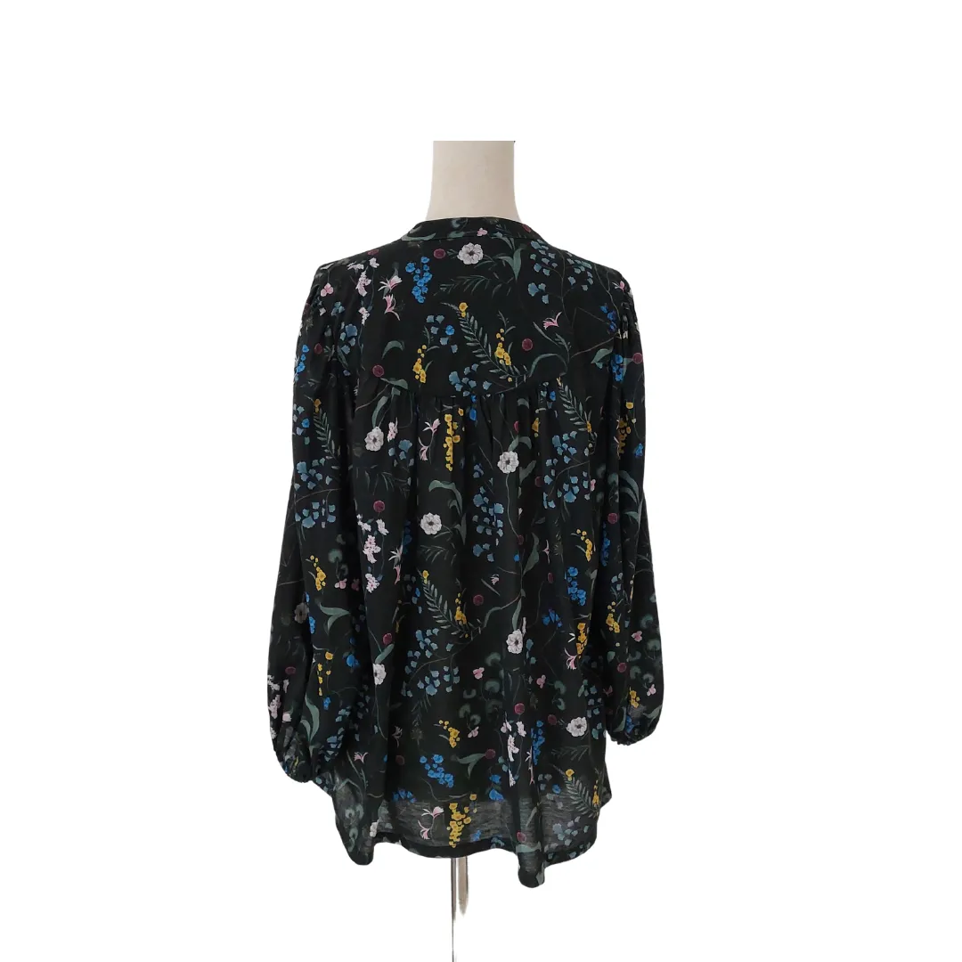 Anna Glover x H&M Black Floral Printed Top | Pre Loved |