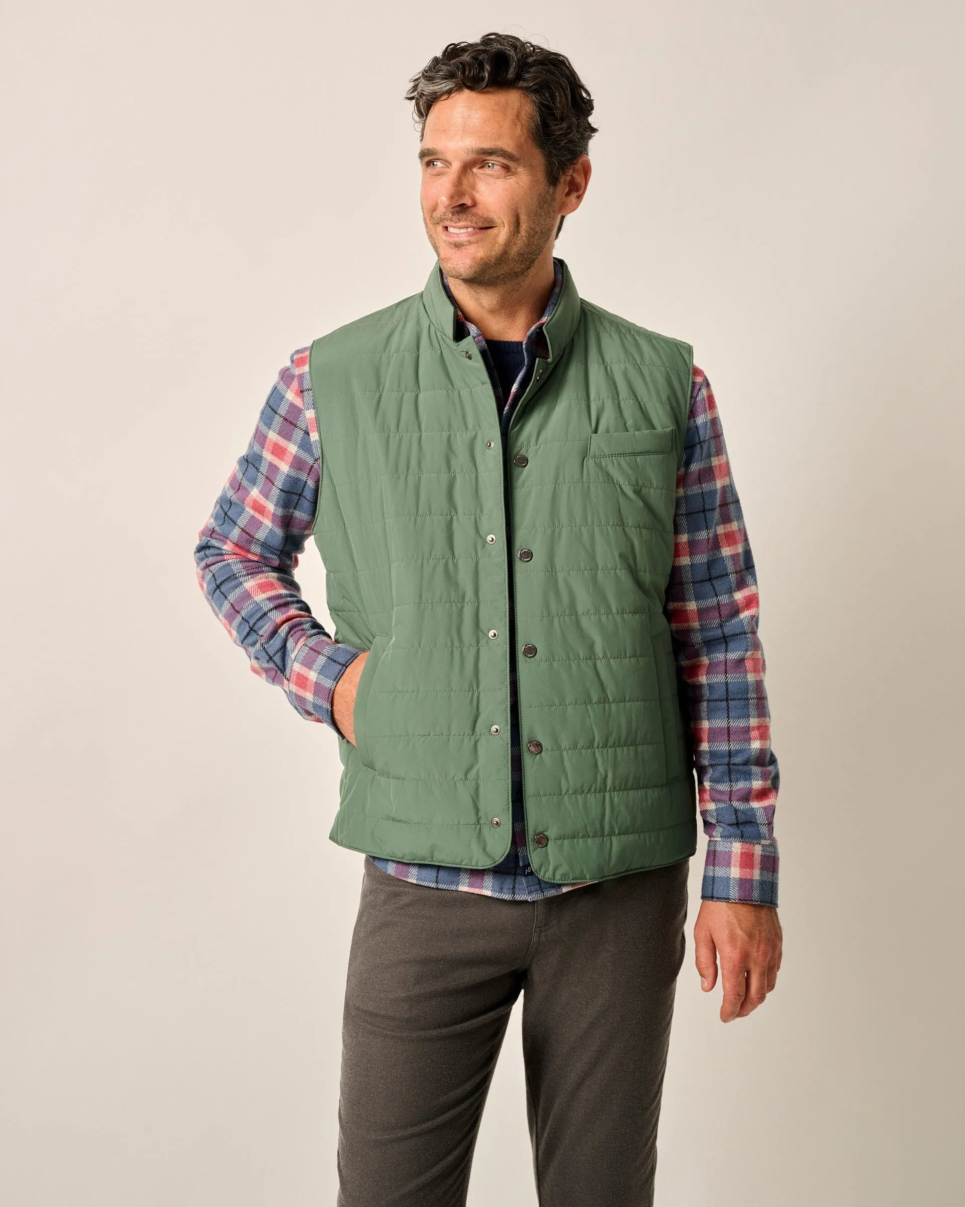 Apo Quilted Button Up Vest