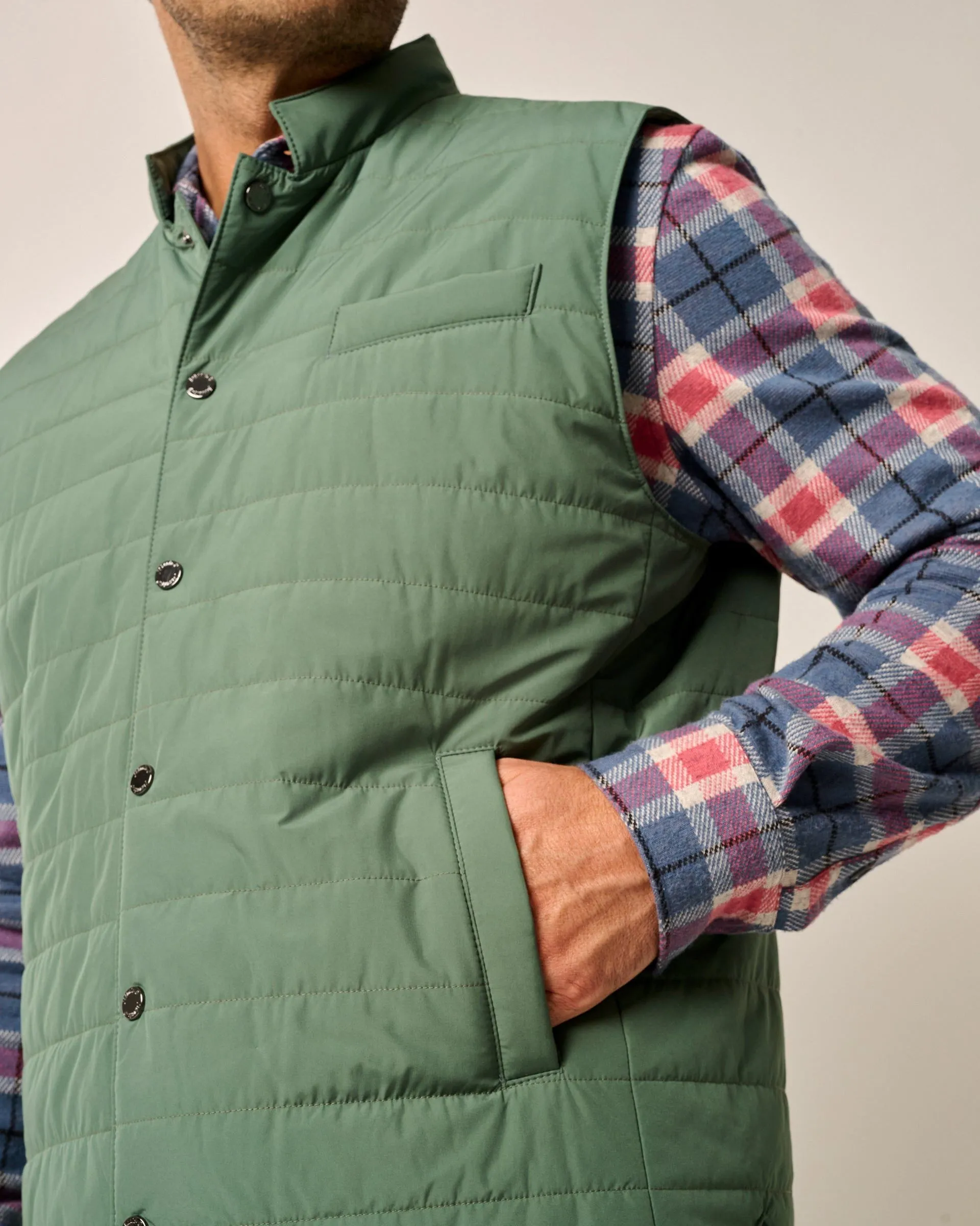 Apo Quilted Button Up Vest